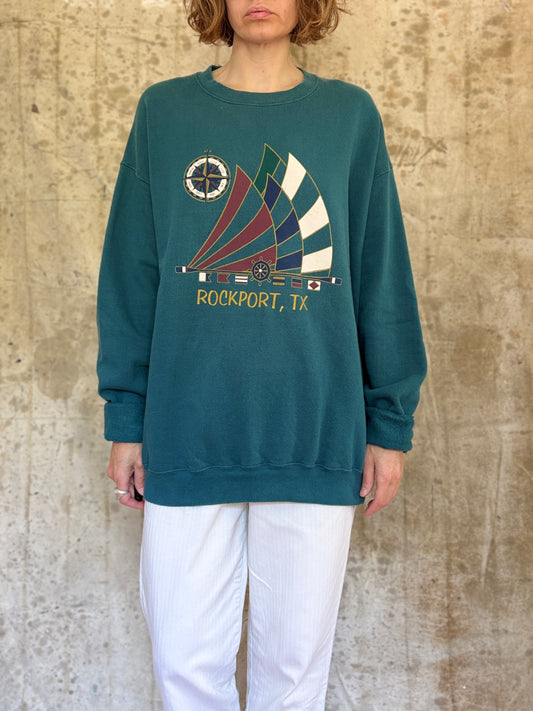Vintage 90s Rockport Texas Sailing Sweatshirt