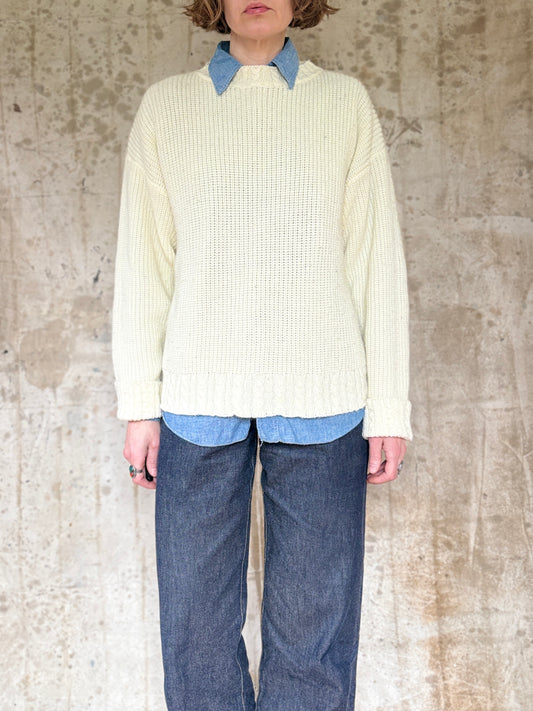 Vintage 90s Ecru Sweater