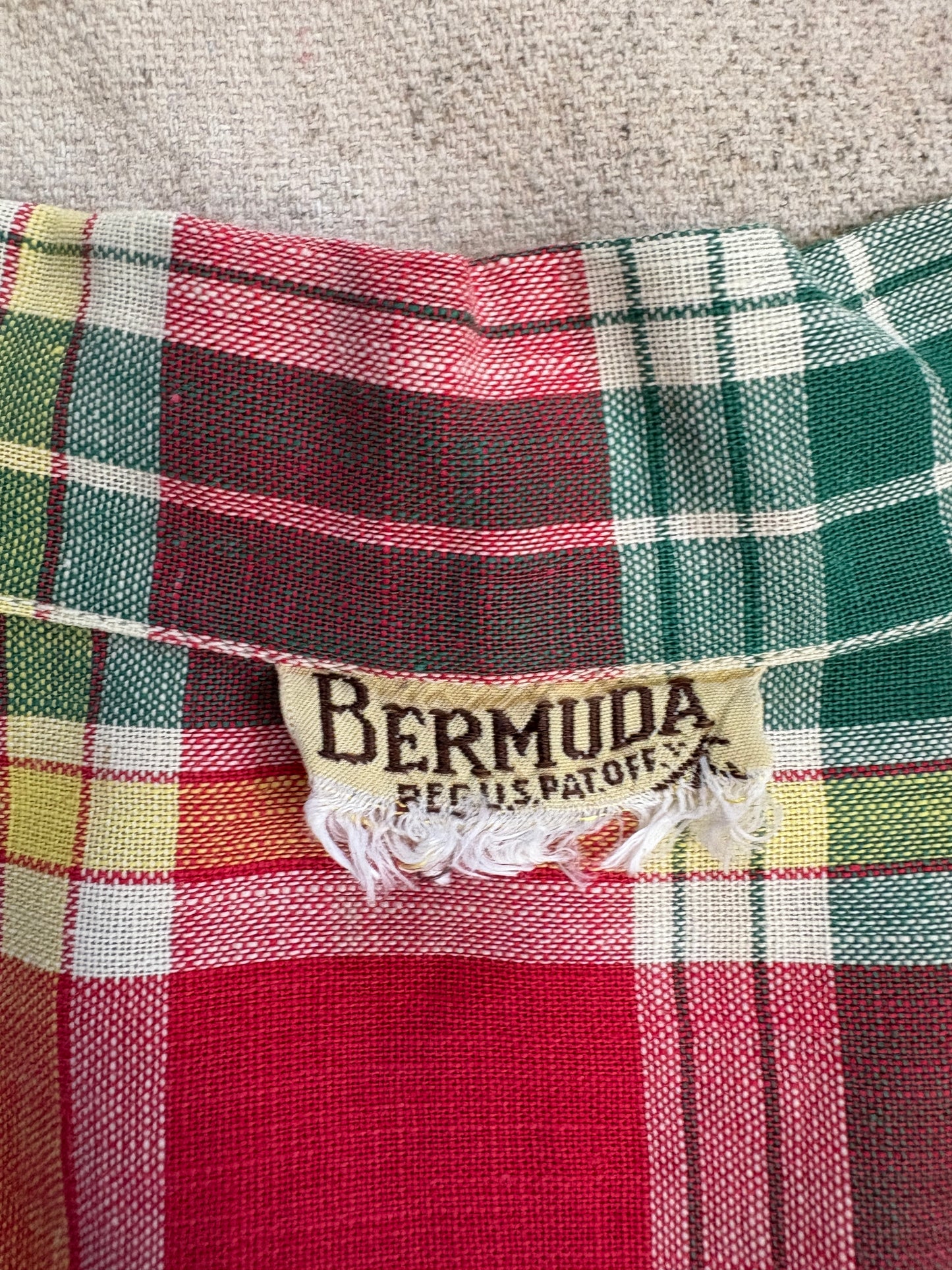 50s Bermuda Plaid Blouse