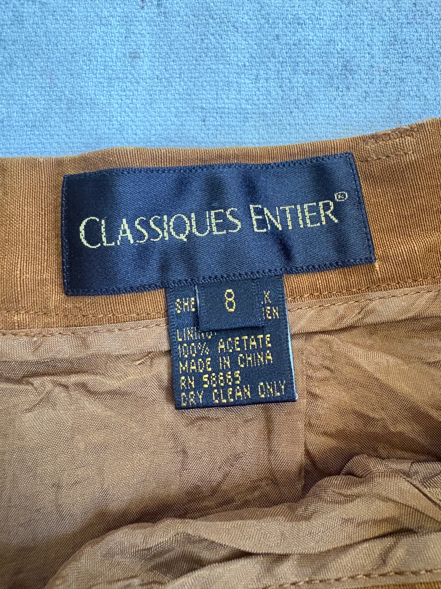 Vintage 90s Silk Linen Clay Shorts