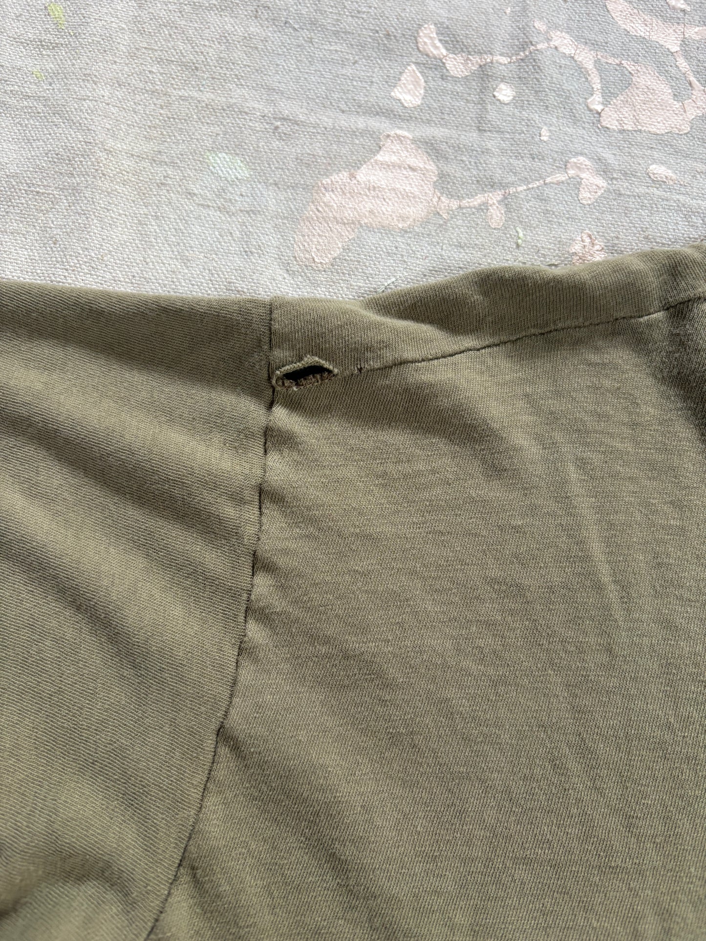 80s Blank Green Brown Military Tee