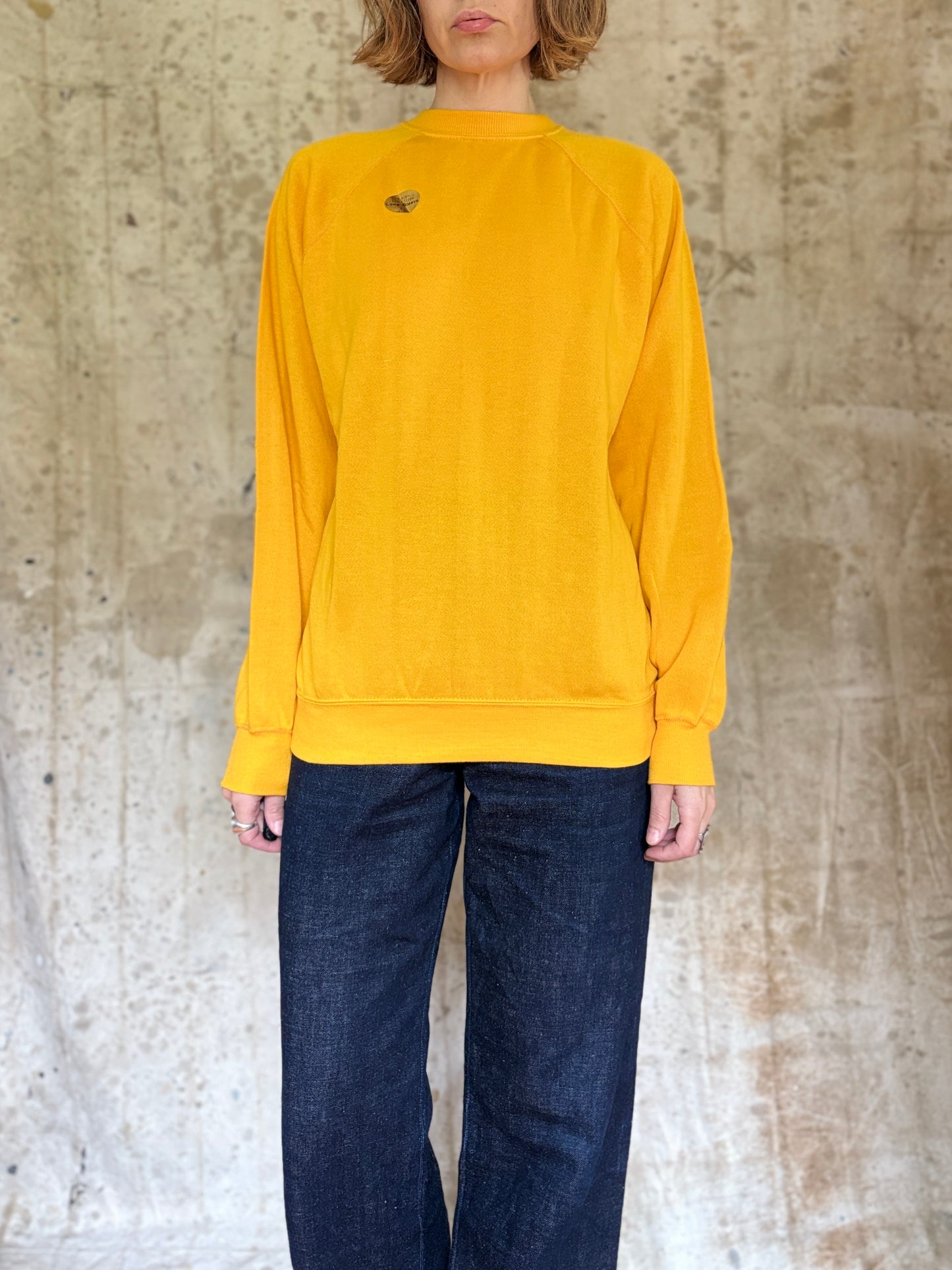 Vintage 80s Deadstock Blank Gold Sweatshirt