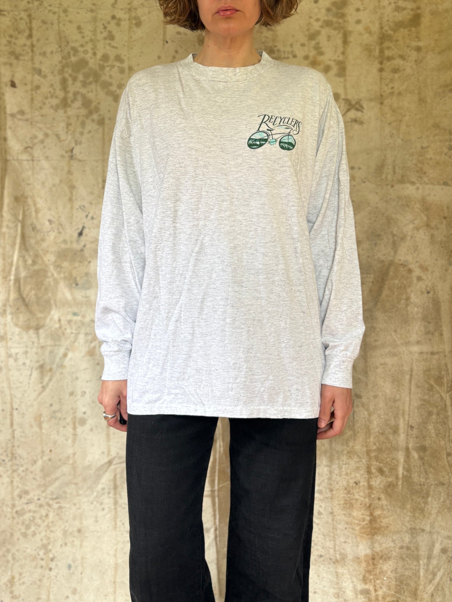 Vintage 90s Recyclers Bicycling Long Sleeve Tee