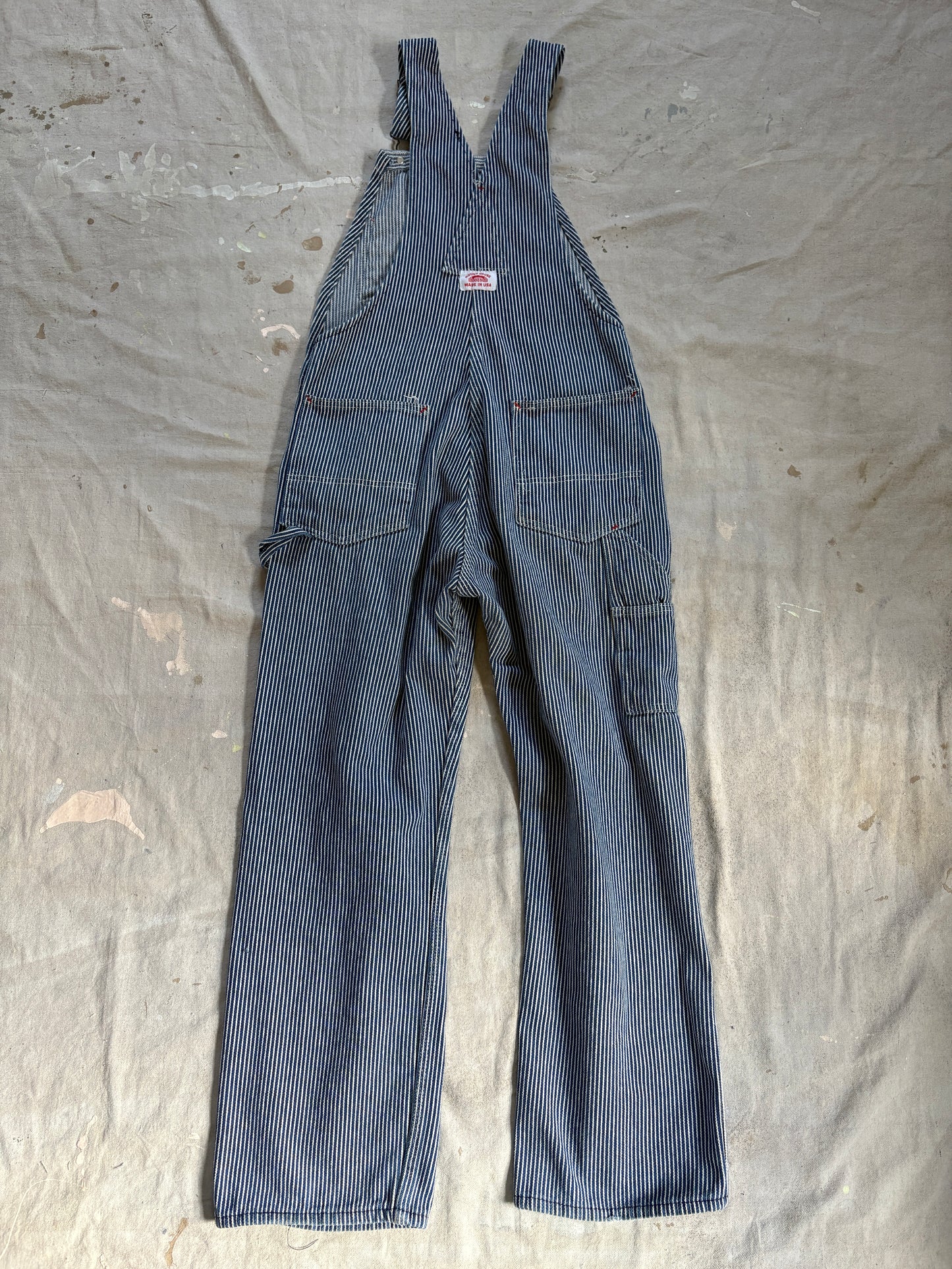 80s/90s Roundhouse Hickory Stripe Overalls