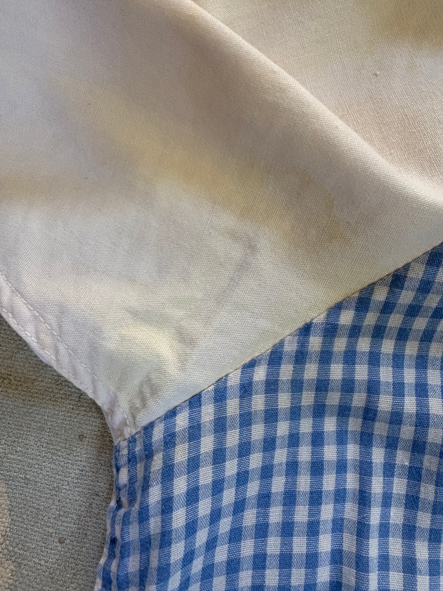 Vintage 60s Penneys Loop Collar Gingham Short Sleeve Shirt
