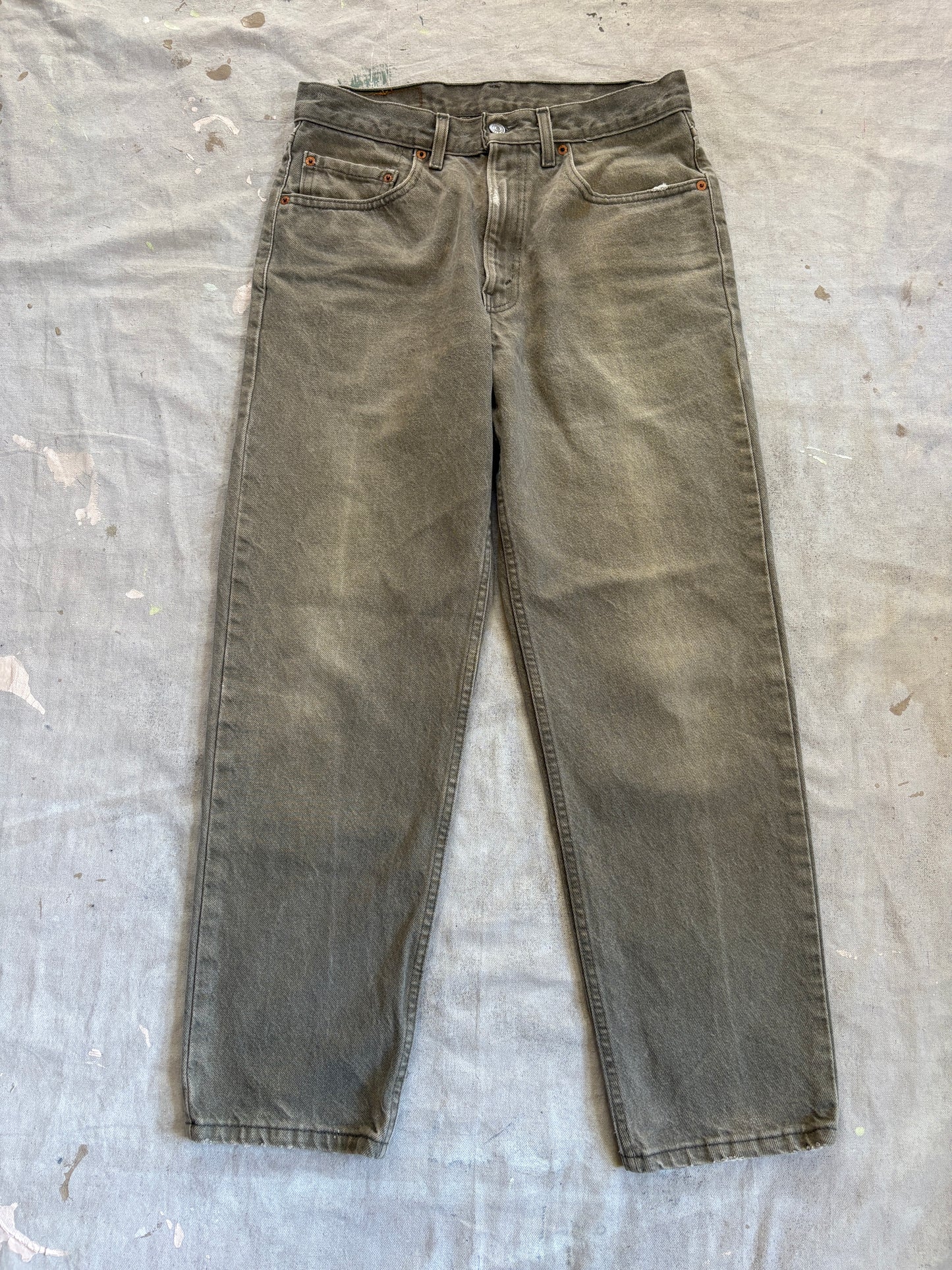 Vintage 90s Gray Green Levi’s 550 Jeans 32x30