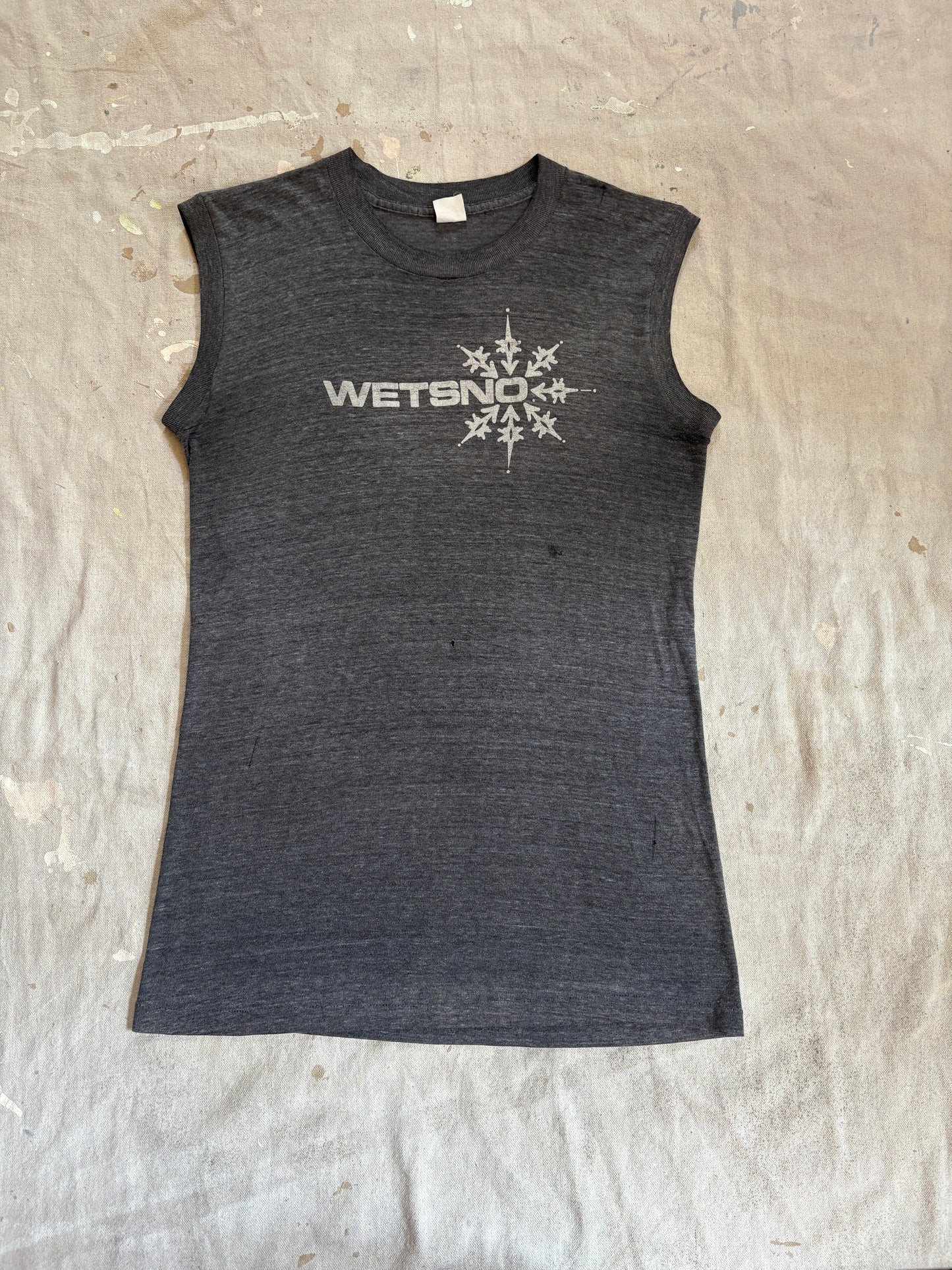 Vintage 80s Wetsno Snowflake Muscle Tee
