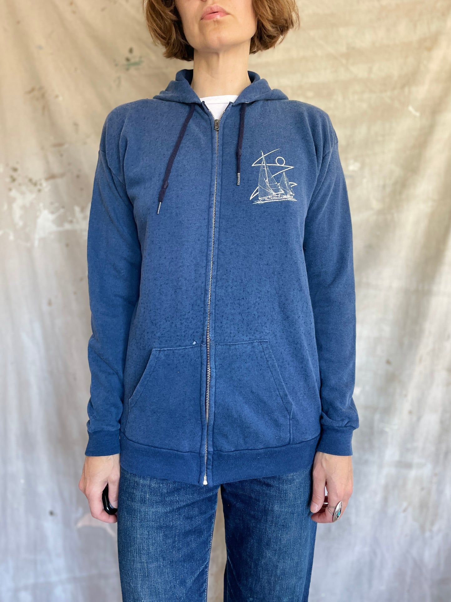 80s Sailboat Hooded Sweatshirt