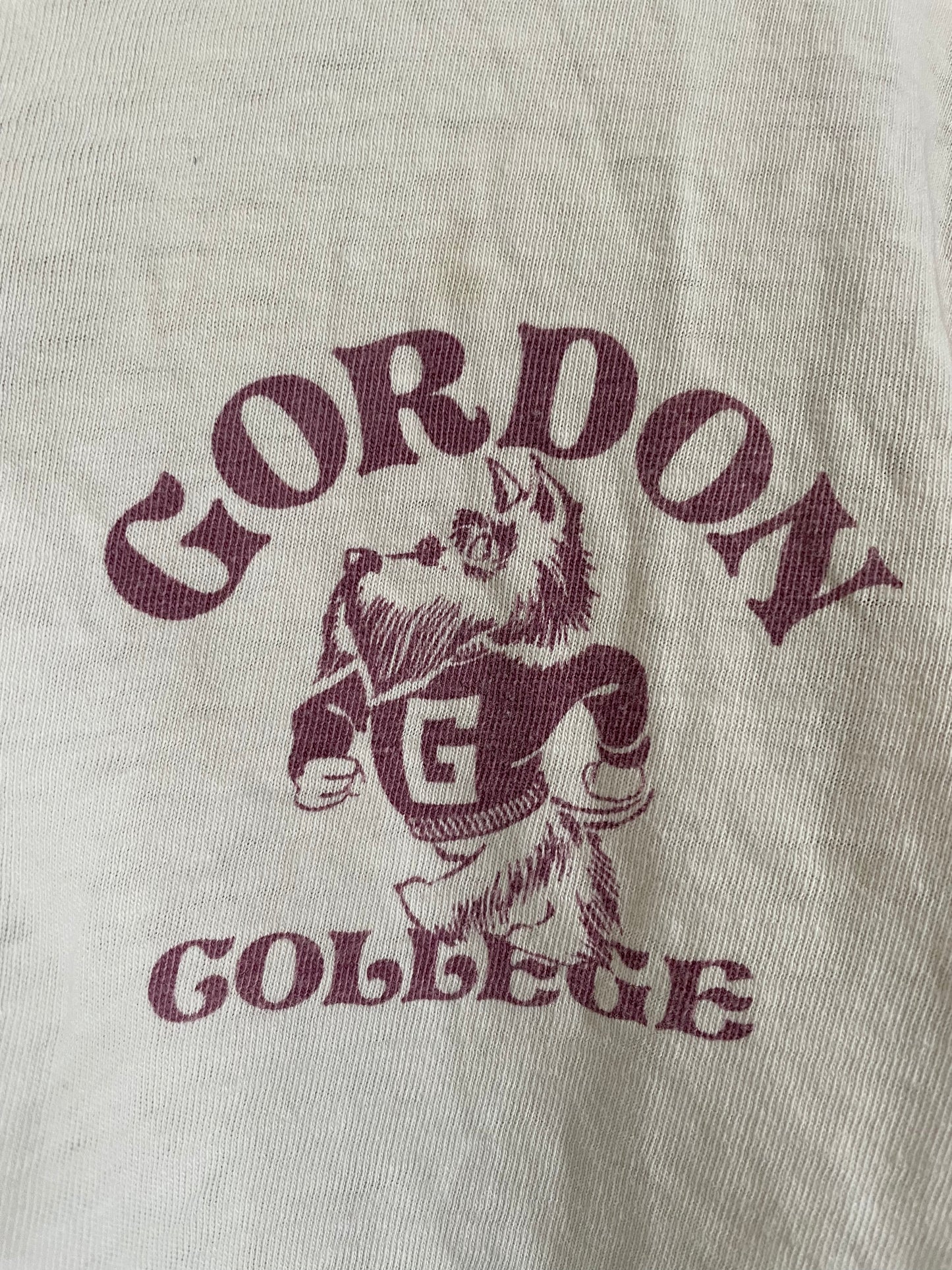 80s Gordon College Henley Tee