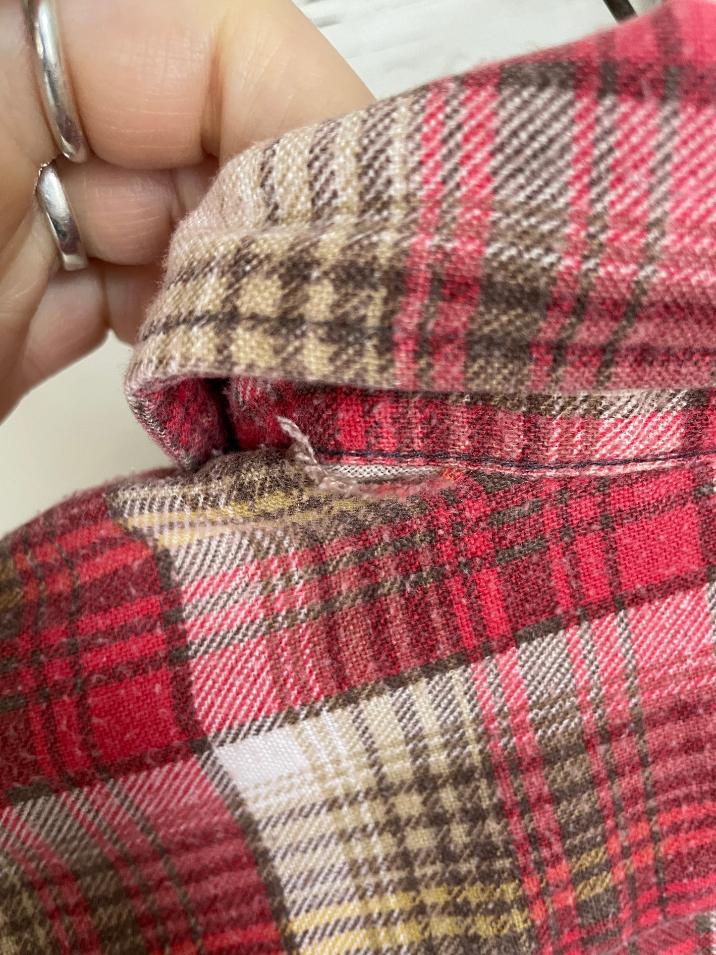 80s Plaid Flannel Shirt