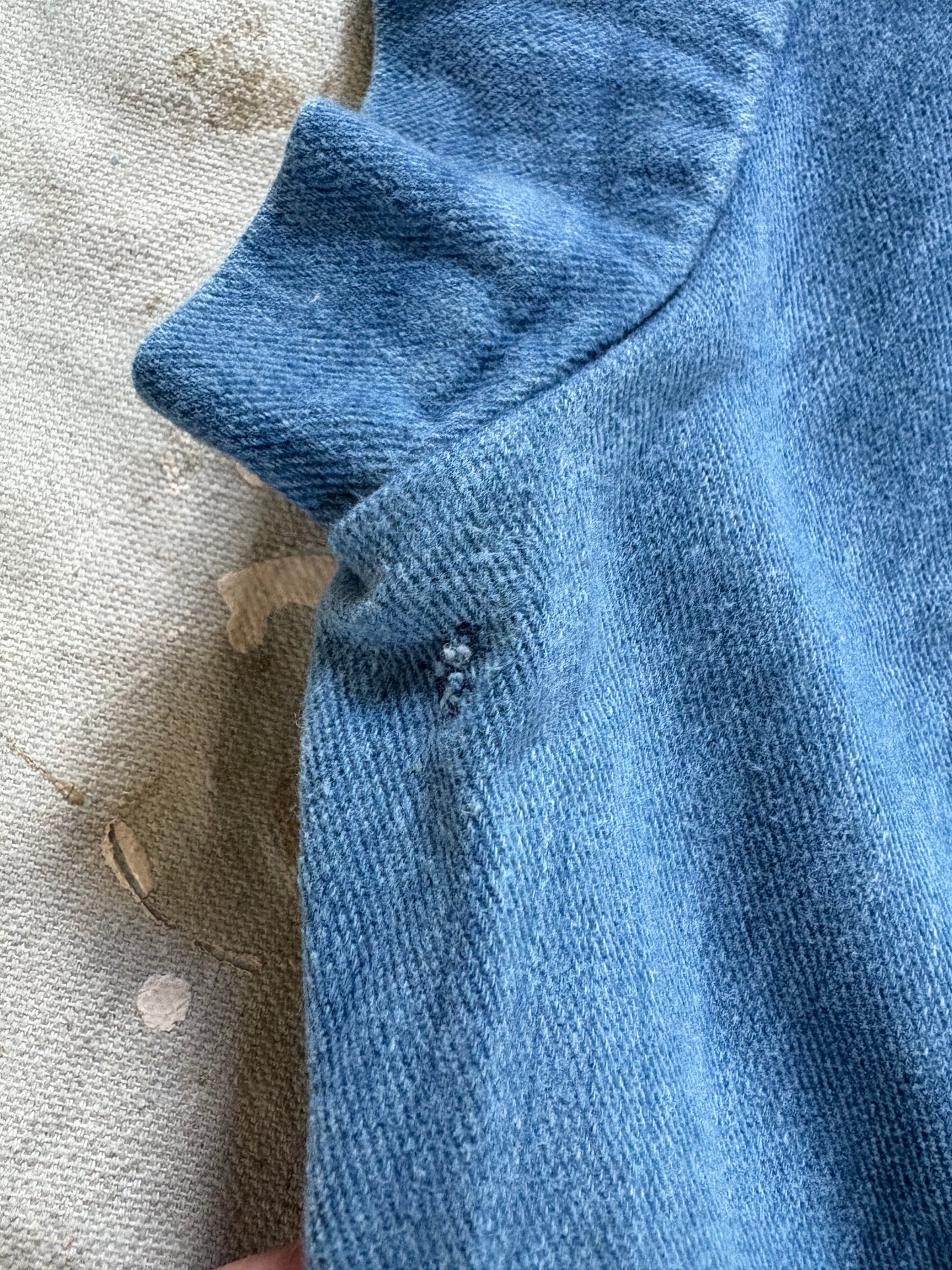 Vintage 70s Denim Jumpsuit Rainbow Detail