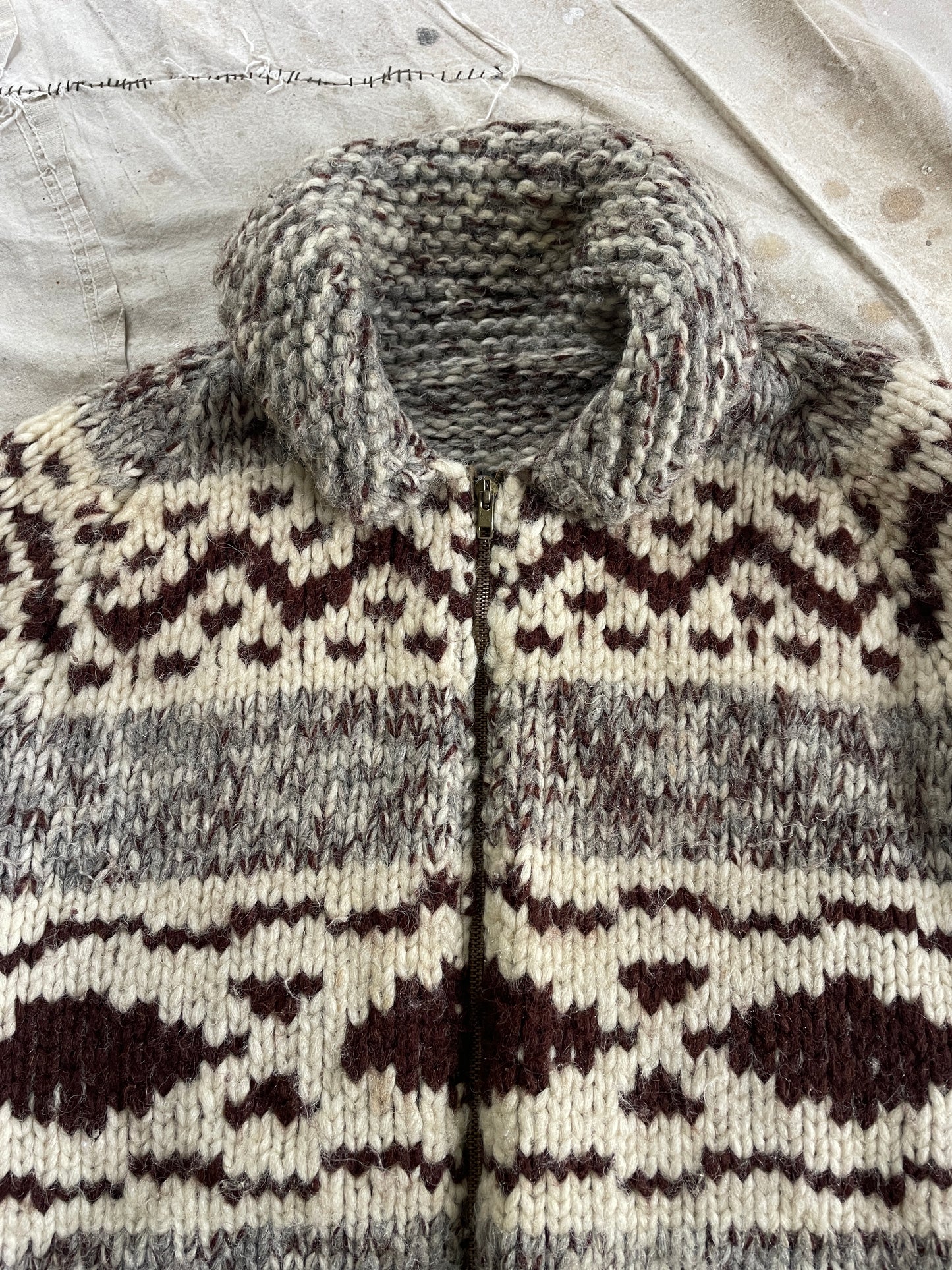 70s Cowichan Style Sweater