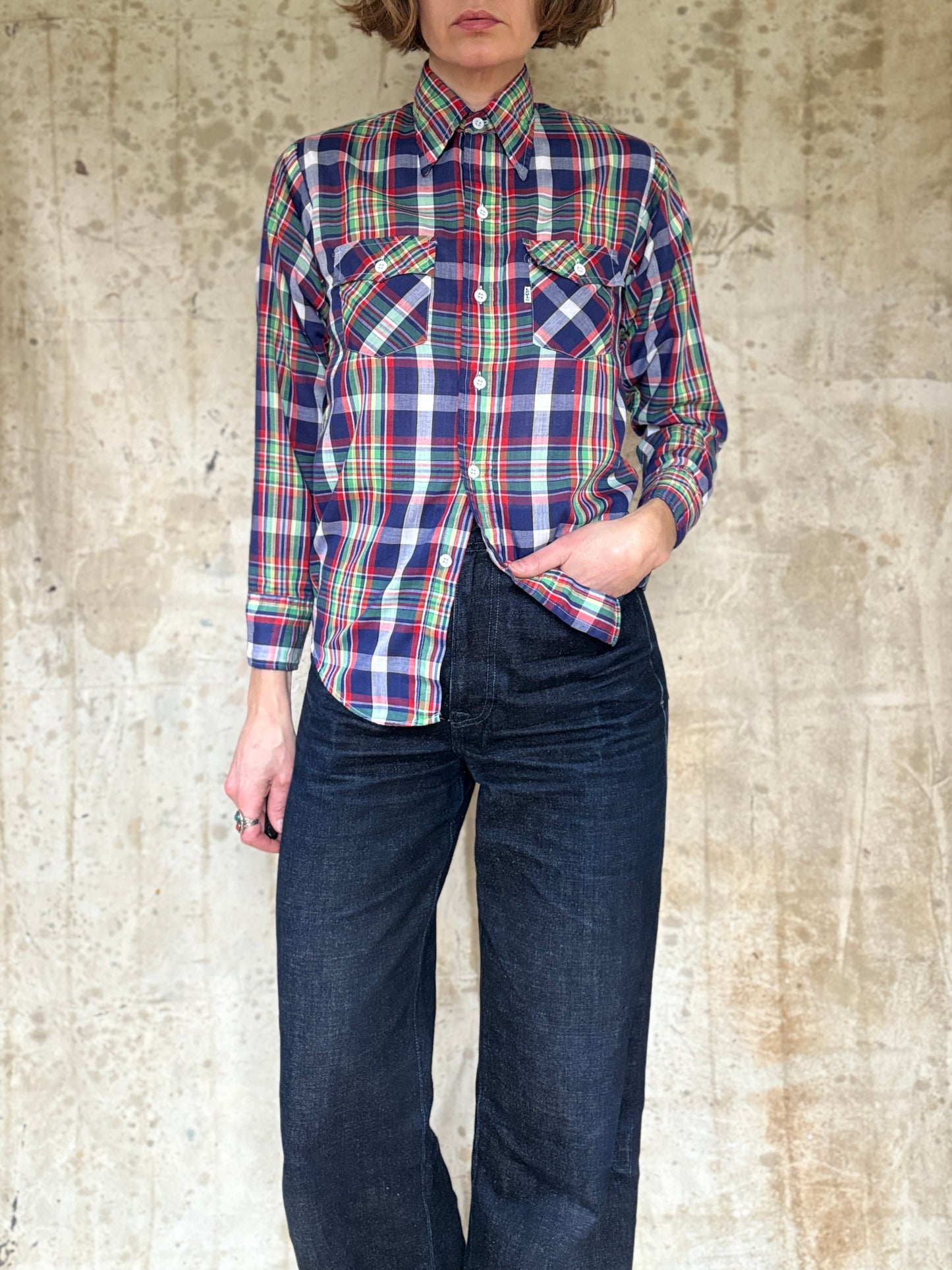 Vintage 80s Levi’s Plaid Button Down Shirt