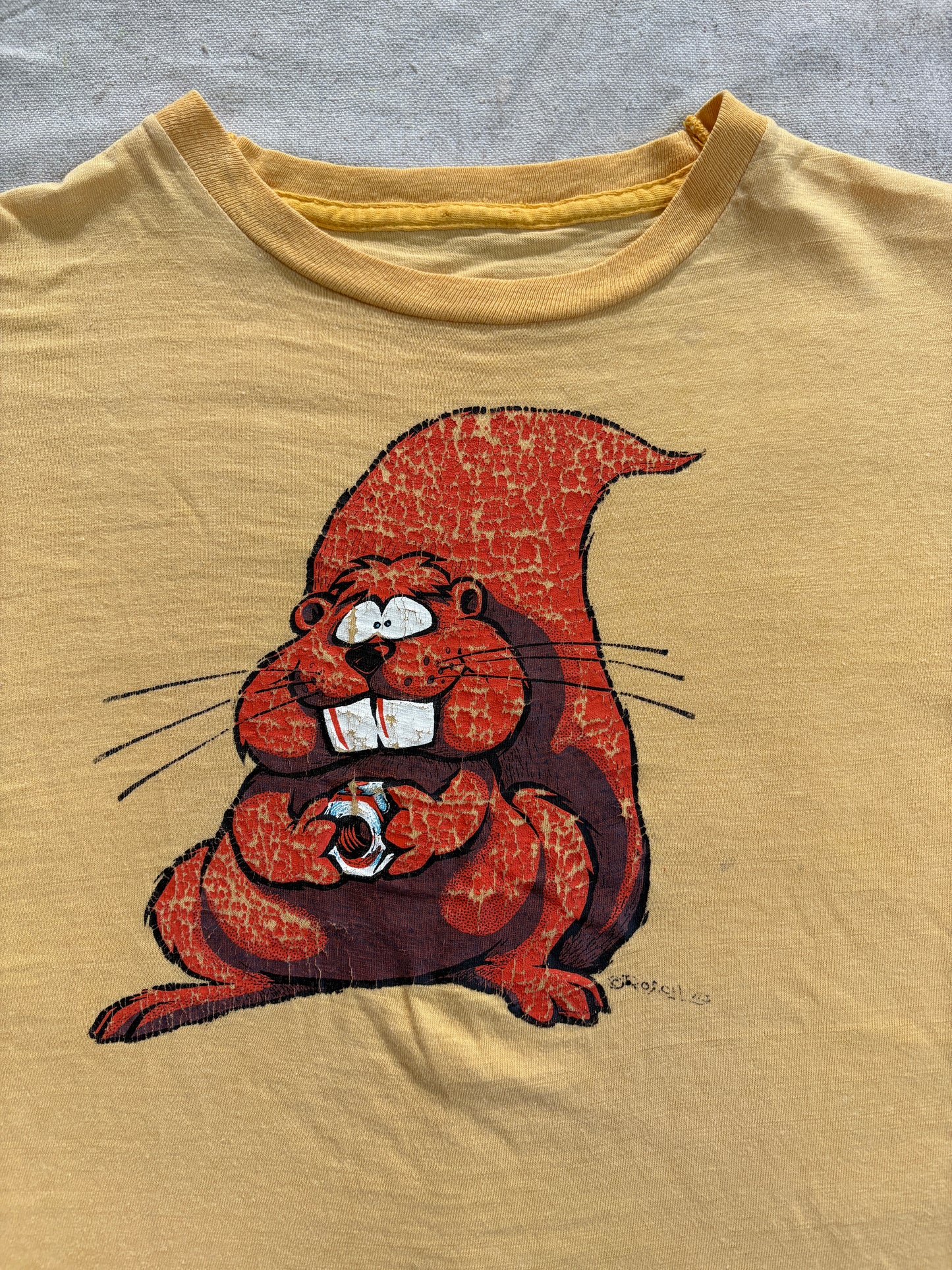 Vintage 70s Roach Squirrel Nut Tee