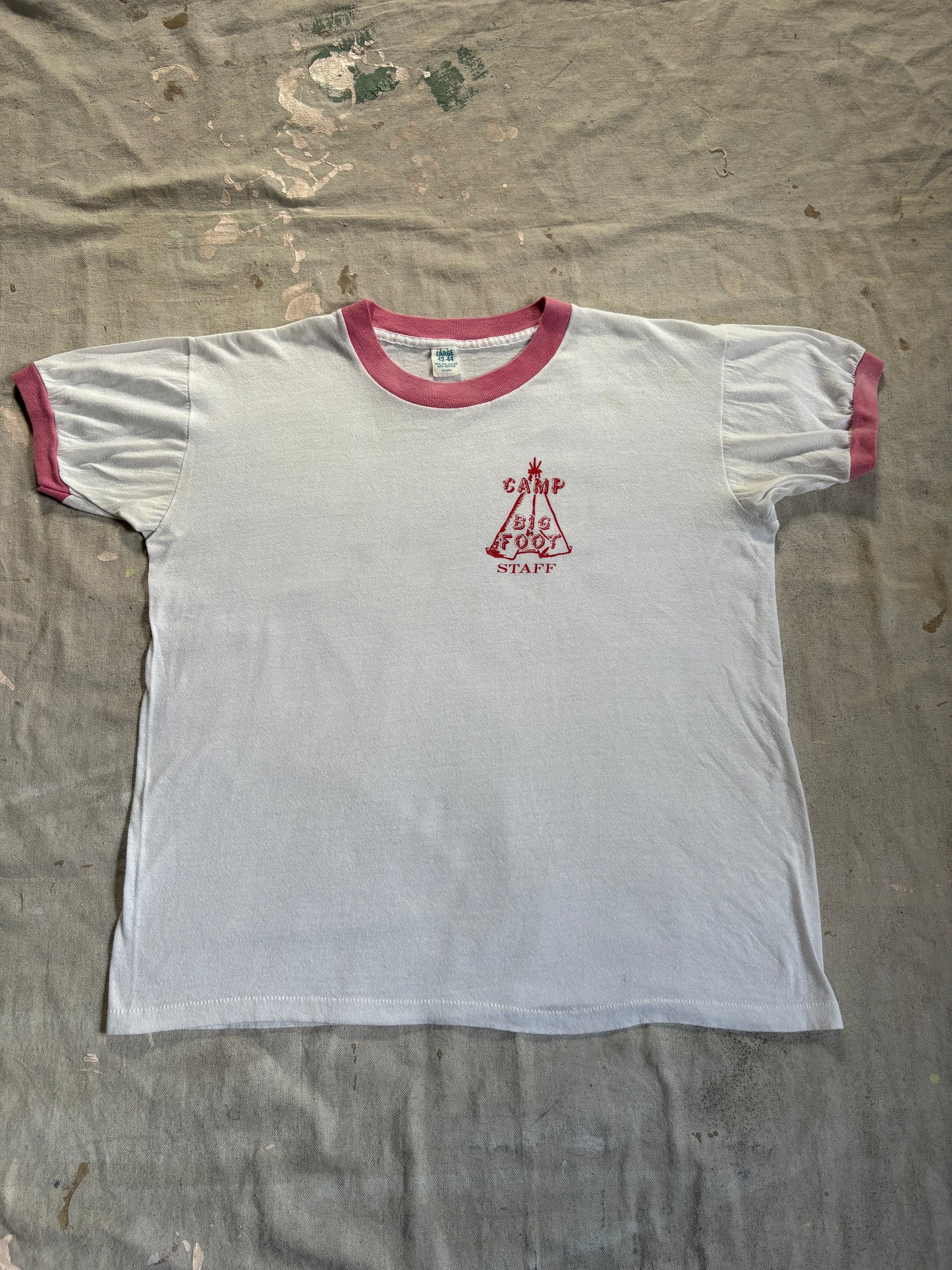 Vintage 80s Camp Big Foot Ringer Tee