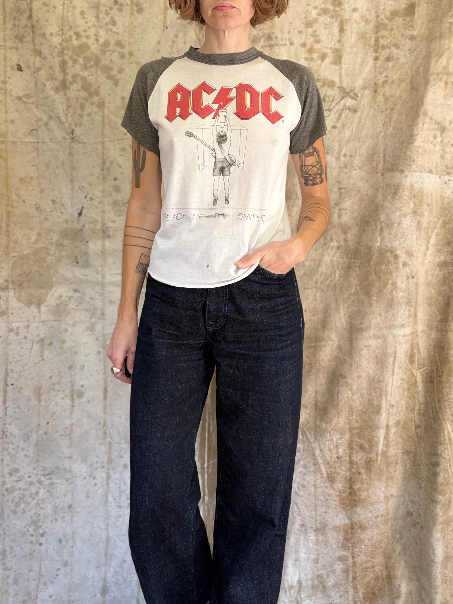 Vintage 80s AC/DC Flick Of The Switch World Tour Tee