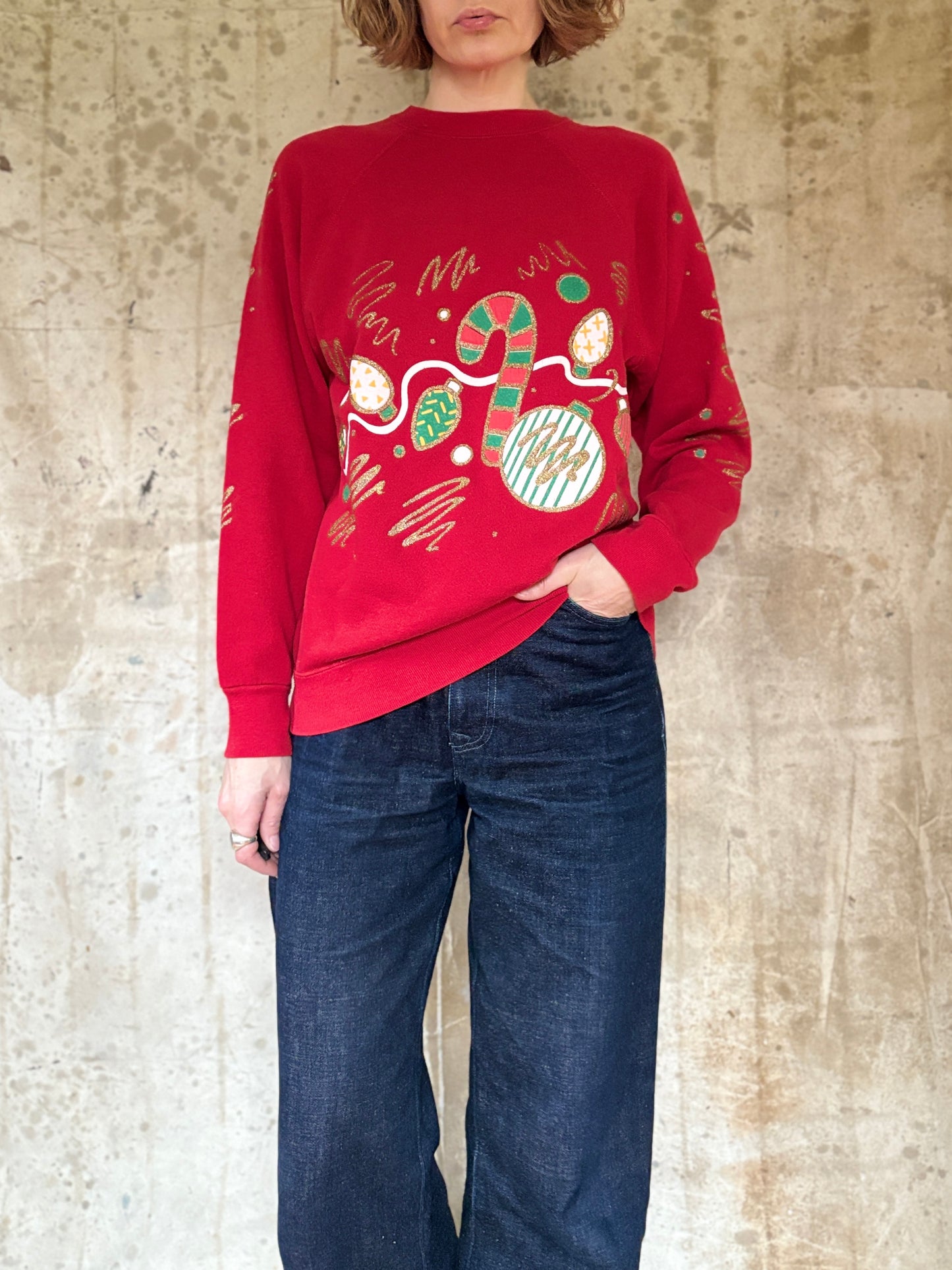 Vintage 80s Holiday Lights “Ugly Christmas” Sweatshirt