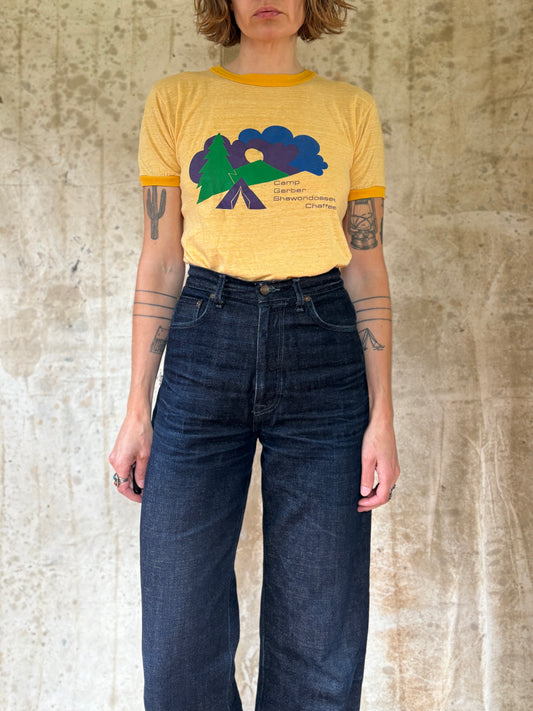 Vintage 80s Camp Gerber Shawondossee Chaffe Ringer Tee