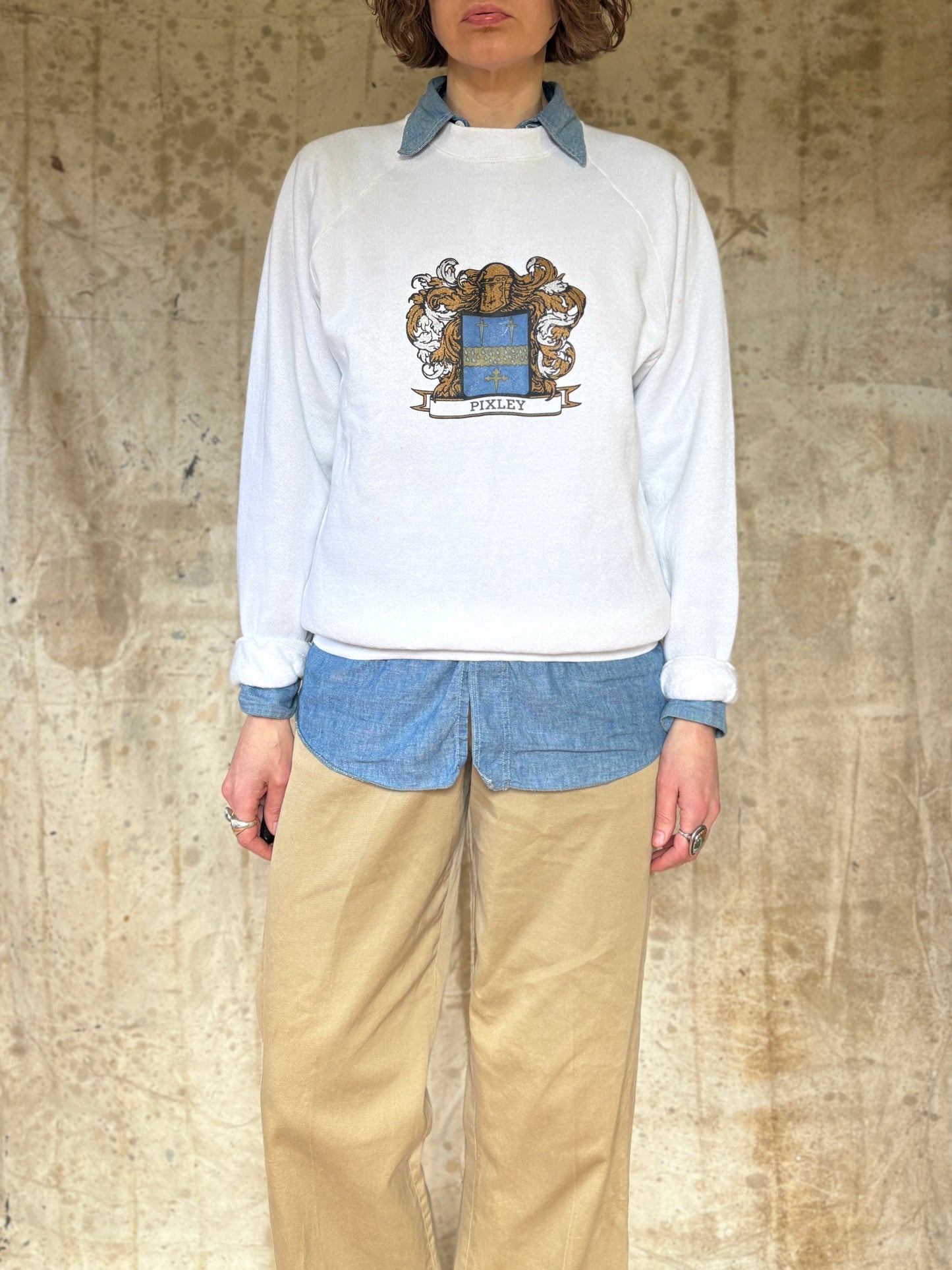 Vintage 90s Pixley Crest Sweatshirt
