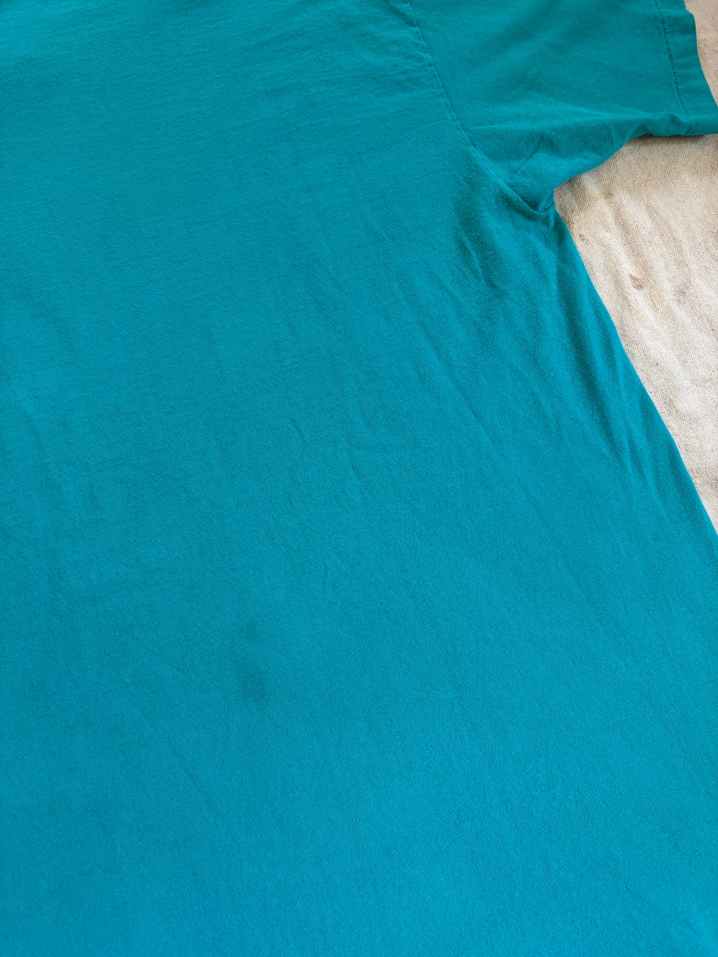 Vintage 90s BVD Blank Teal Pocket Tee