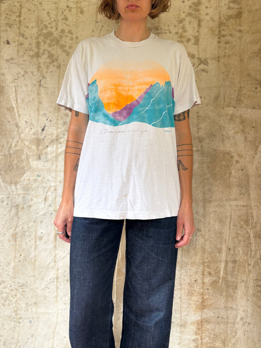 Vintage 90s Breckenridge Colorado Mountains Tee