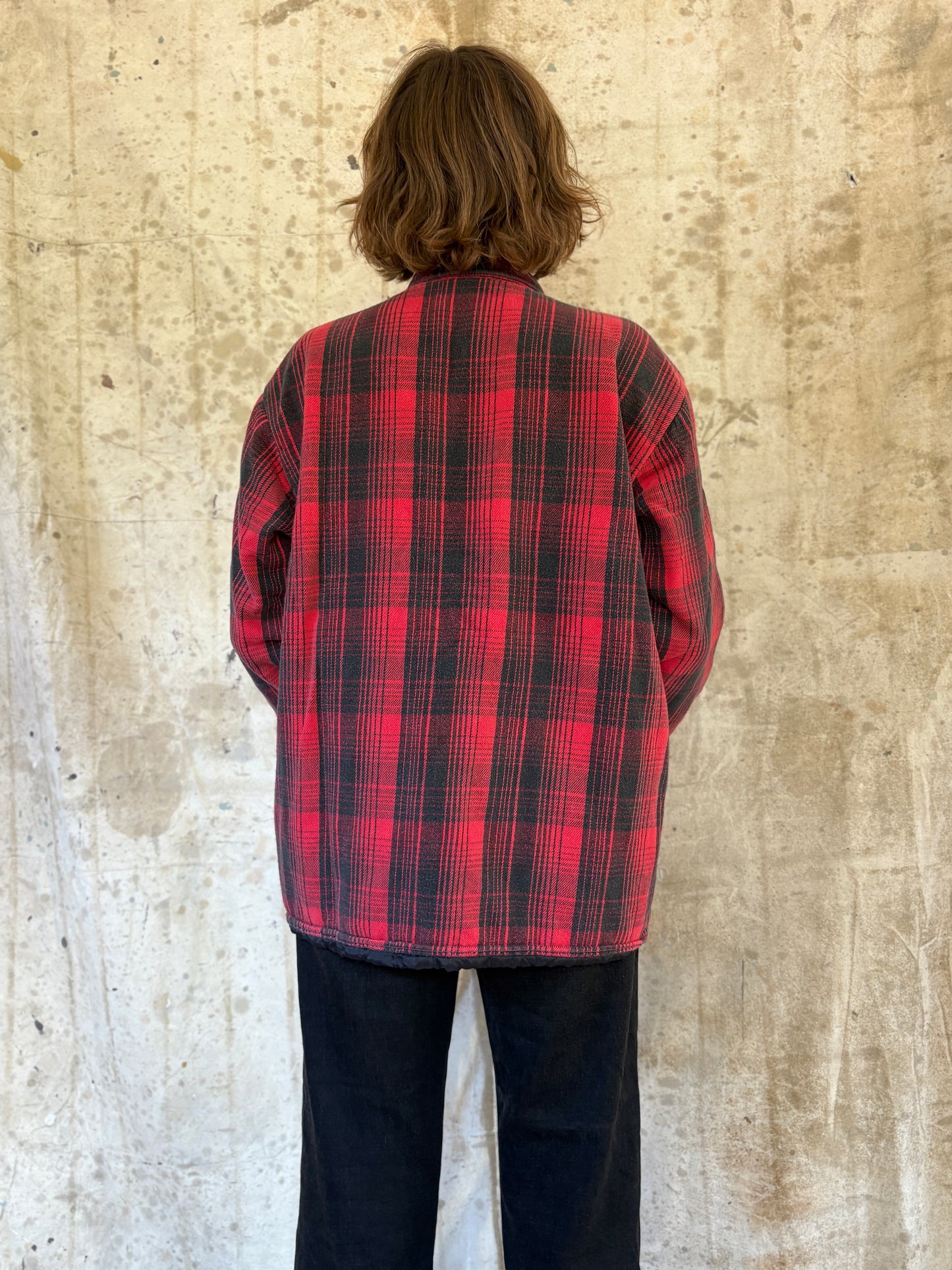 Vintage 90s Five Brother Pearl Snap Quilted Flannel Shirt