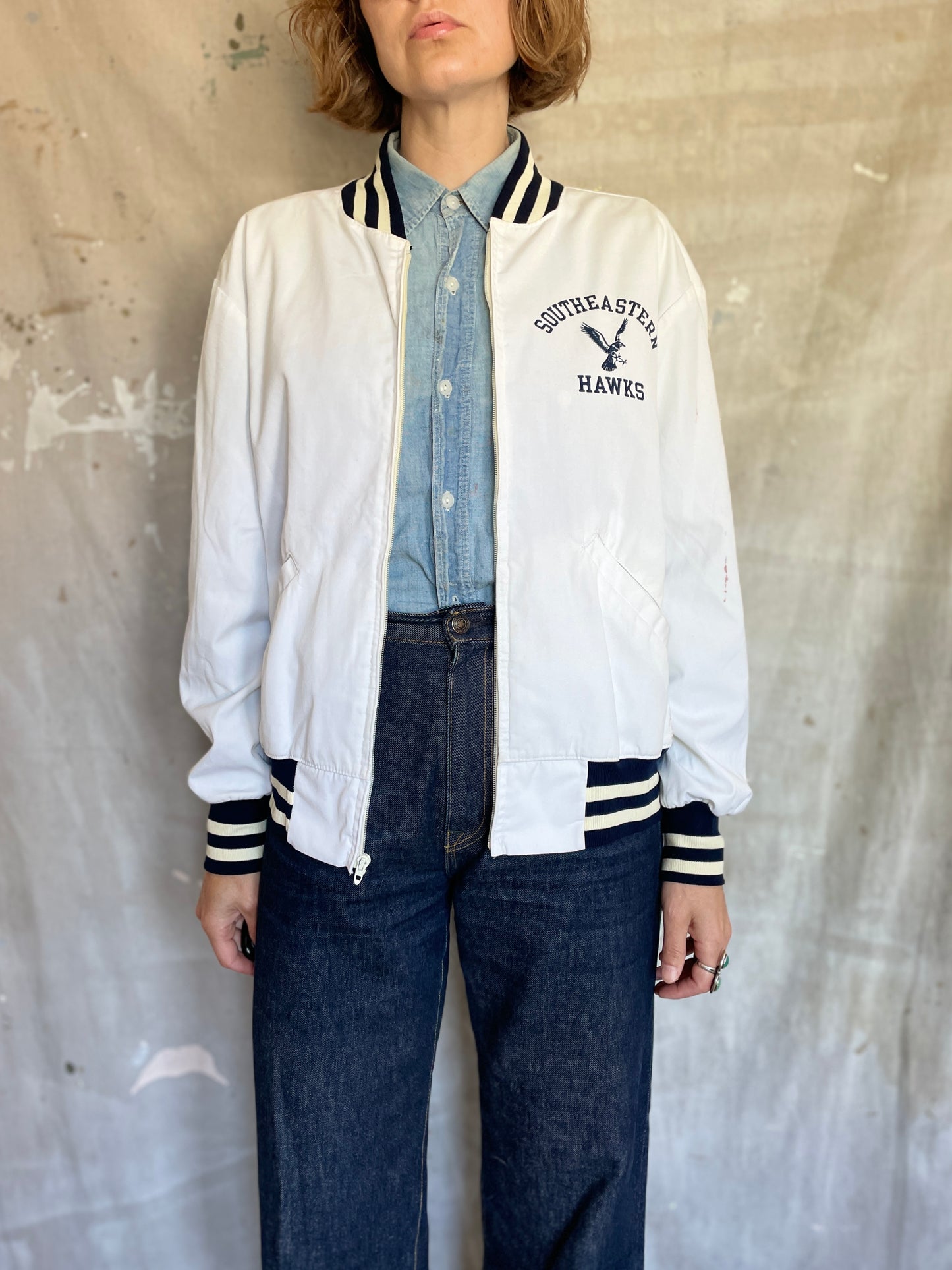 60s Champion Southeastern Hawks Jacket