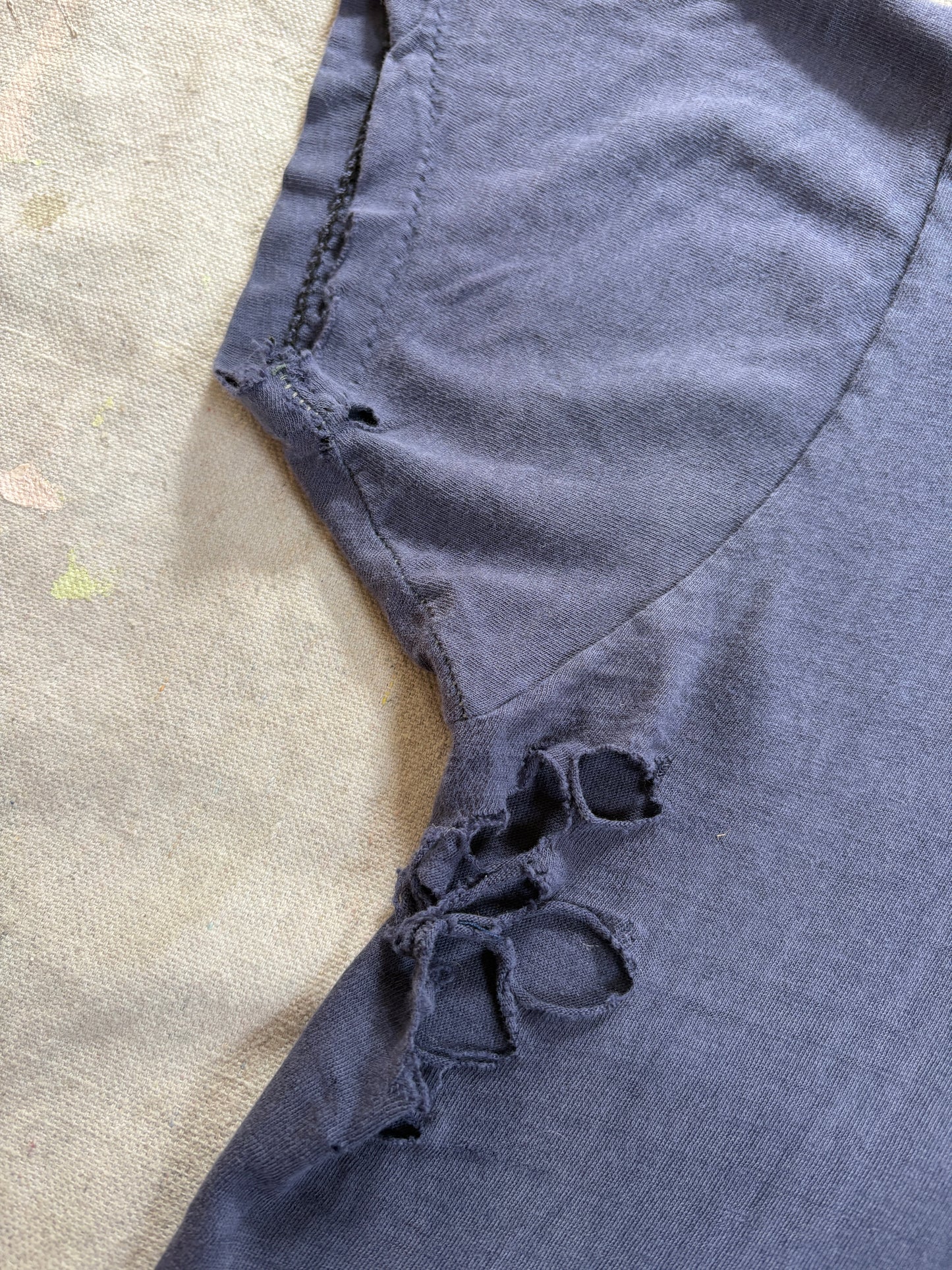 60s/70s Thrashed Blank Blue Pocket Tee