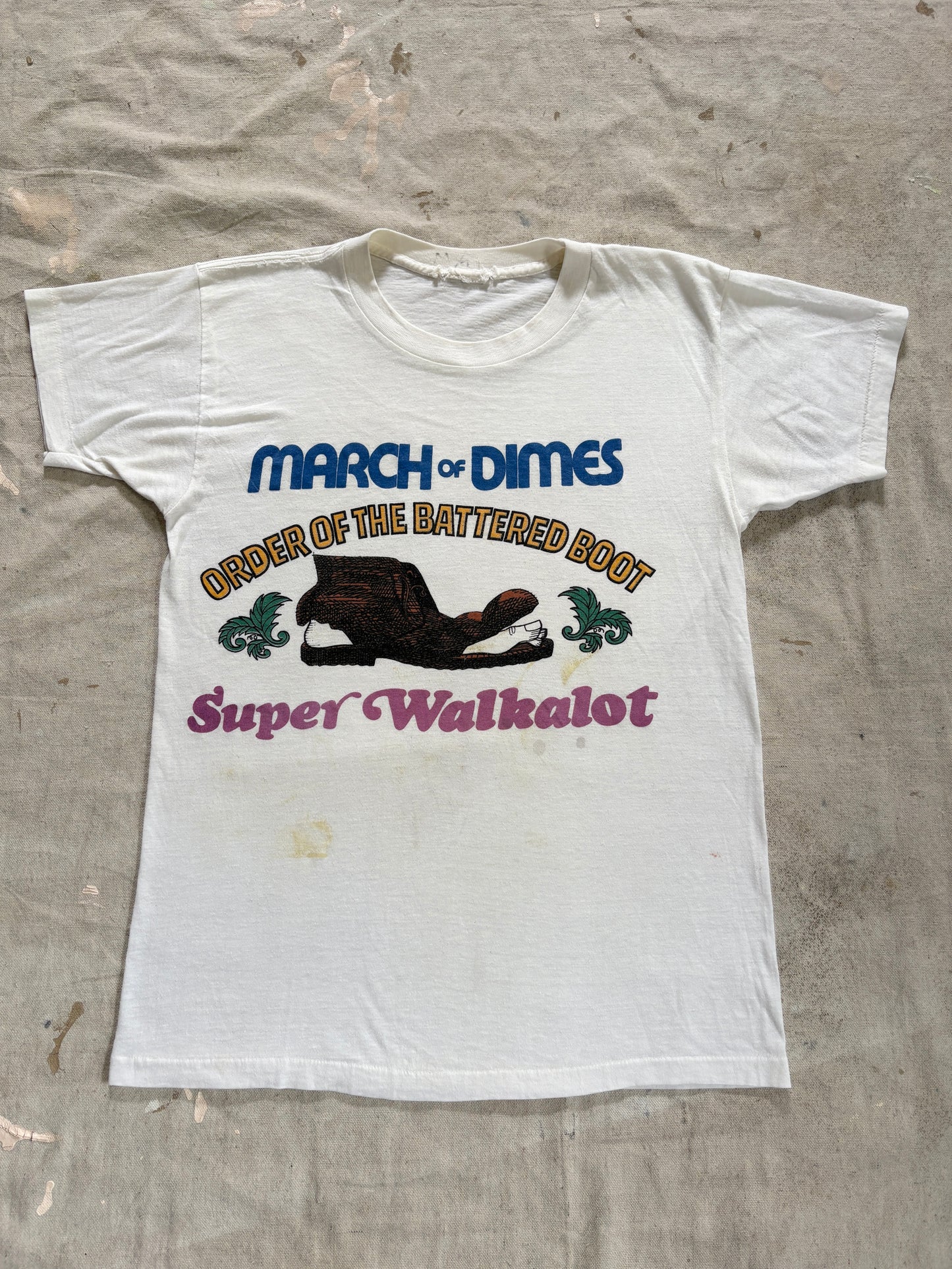 Vintage 80s March Of Dimes Super Walkalot Tee