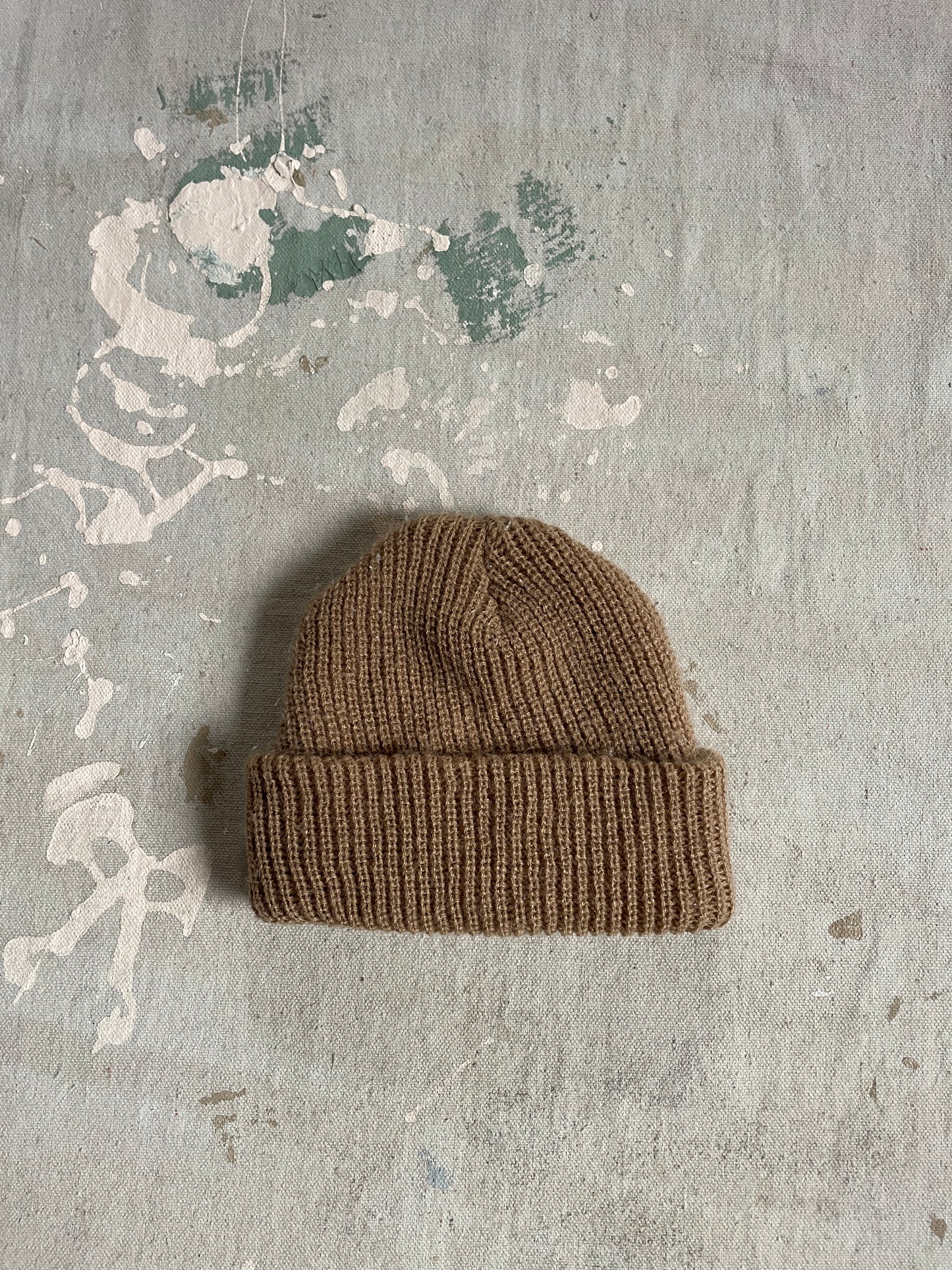 90s Tan Knit Beanie