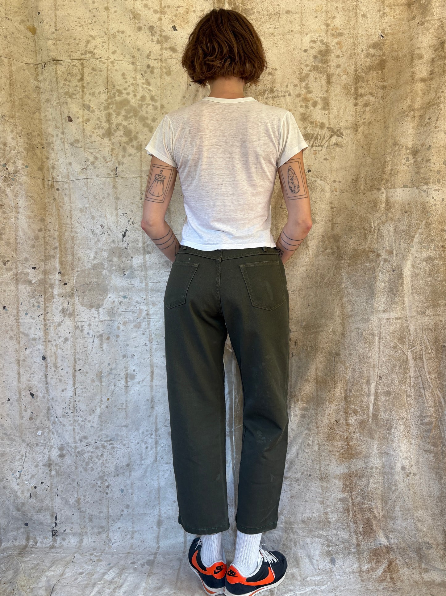 Vintage 80s Olive Green Jeans