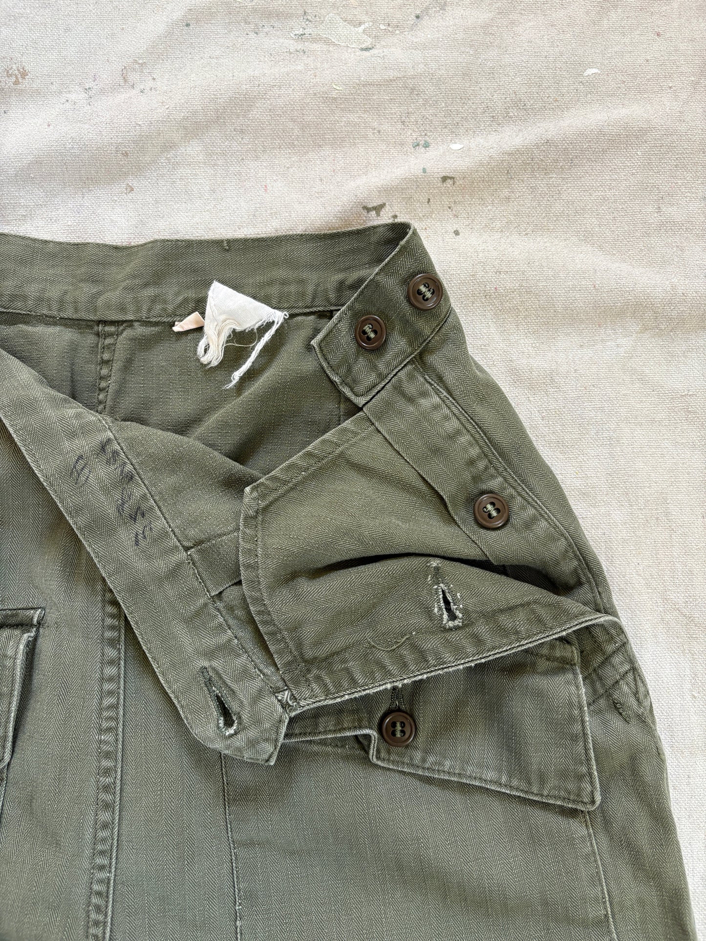 40s WWII WAC HBT Front Pocket Trousers