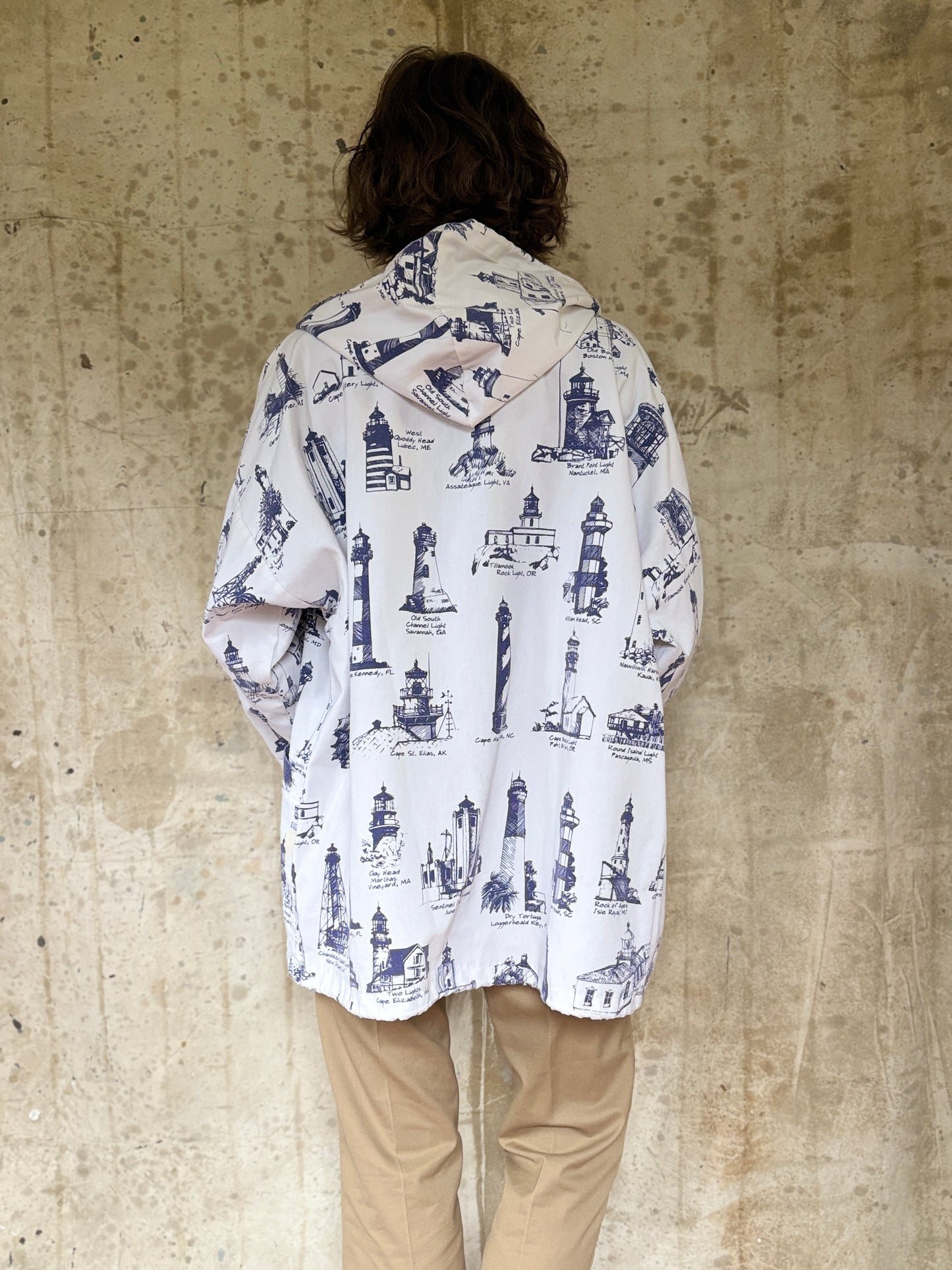 90s Michigan Rag Co. AOP Lighthouse Coat