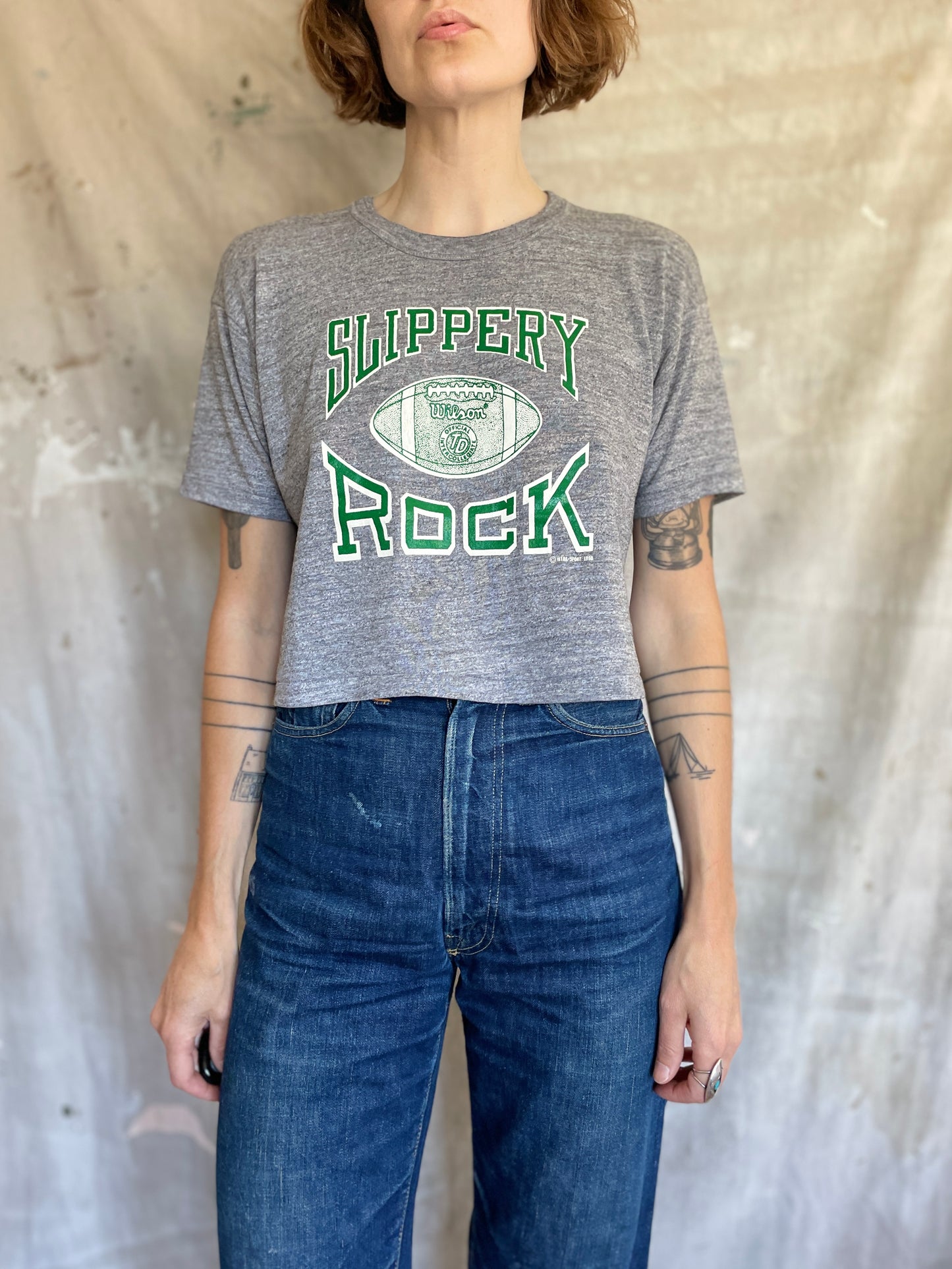 80s Slippery Rock Cropped Tee