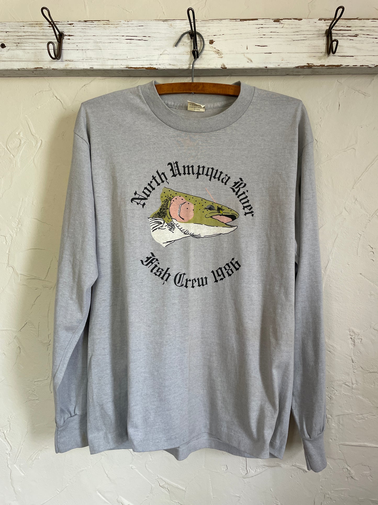 80s North Umpqua River Fish Crew Shirt