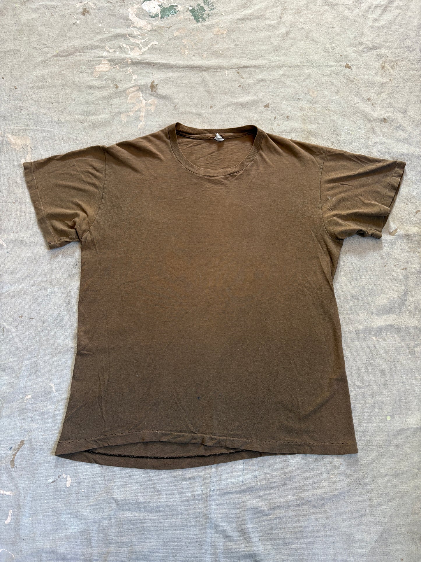 Vintage 80s Blank Brown Tee