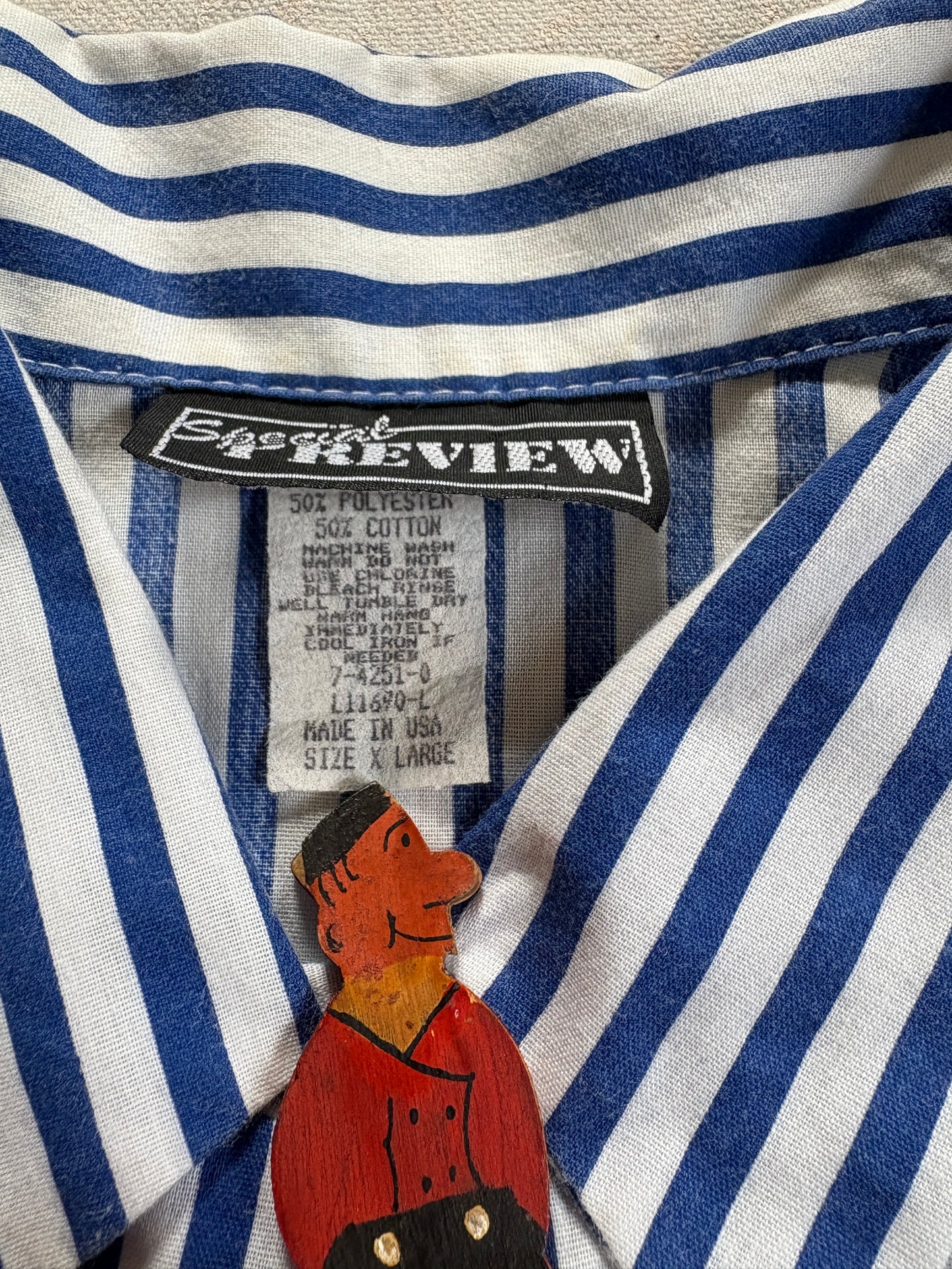 Vintage 90s Striped Button Up Shirt