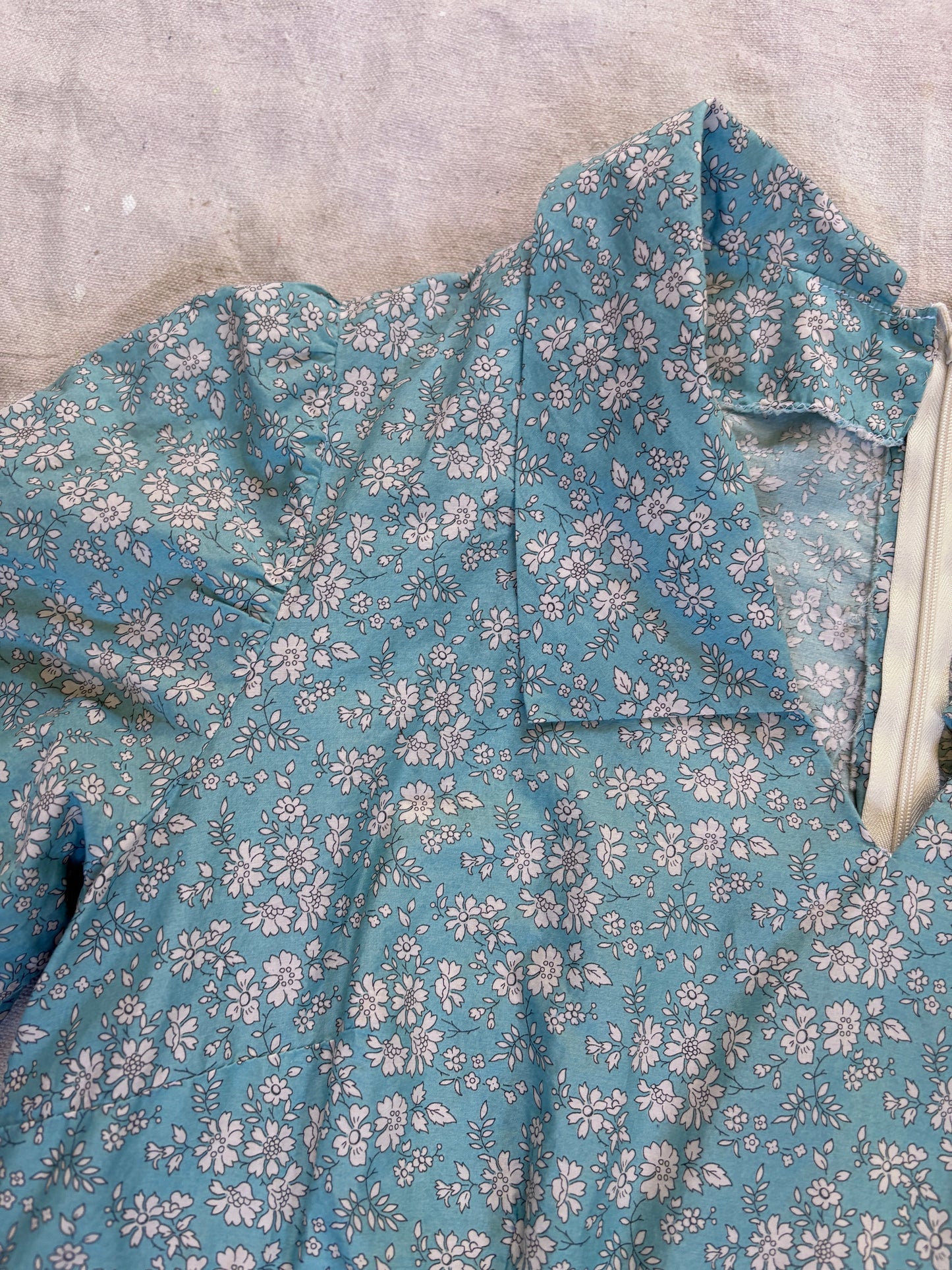 Vintage 80s Handmade Floral Dress