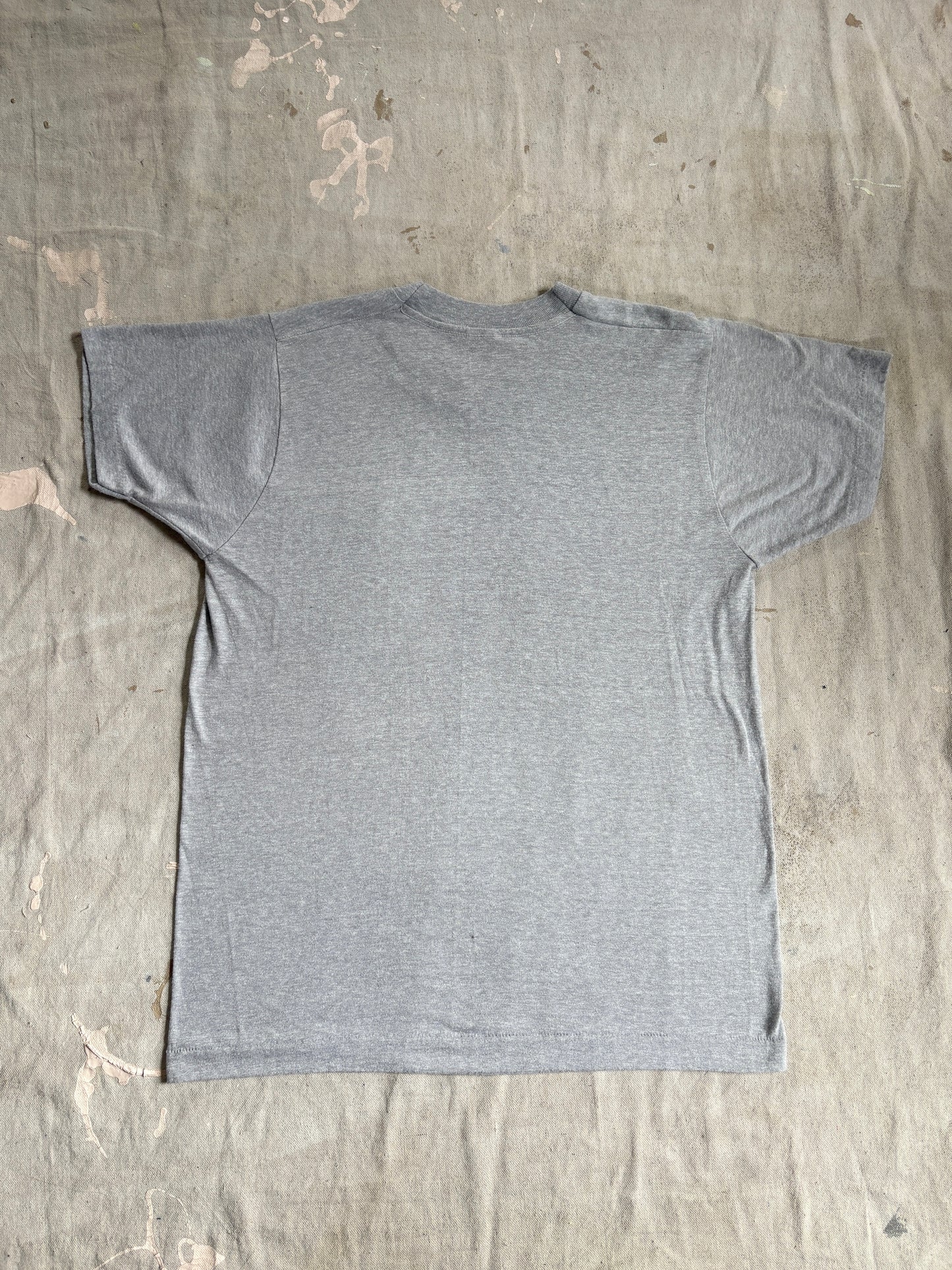 Vintage 80s Blank Gray Pocket Tee