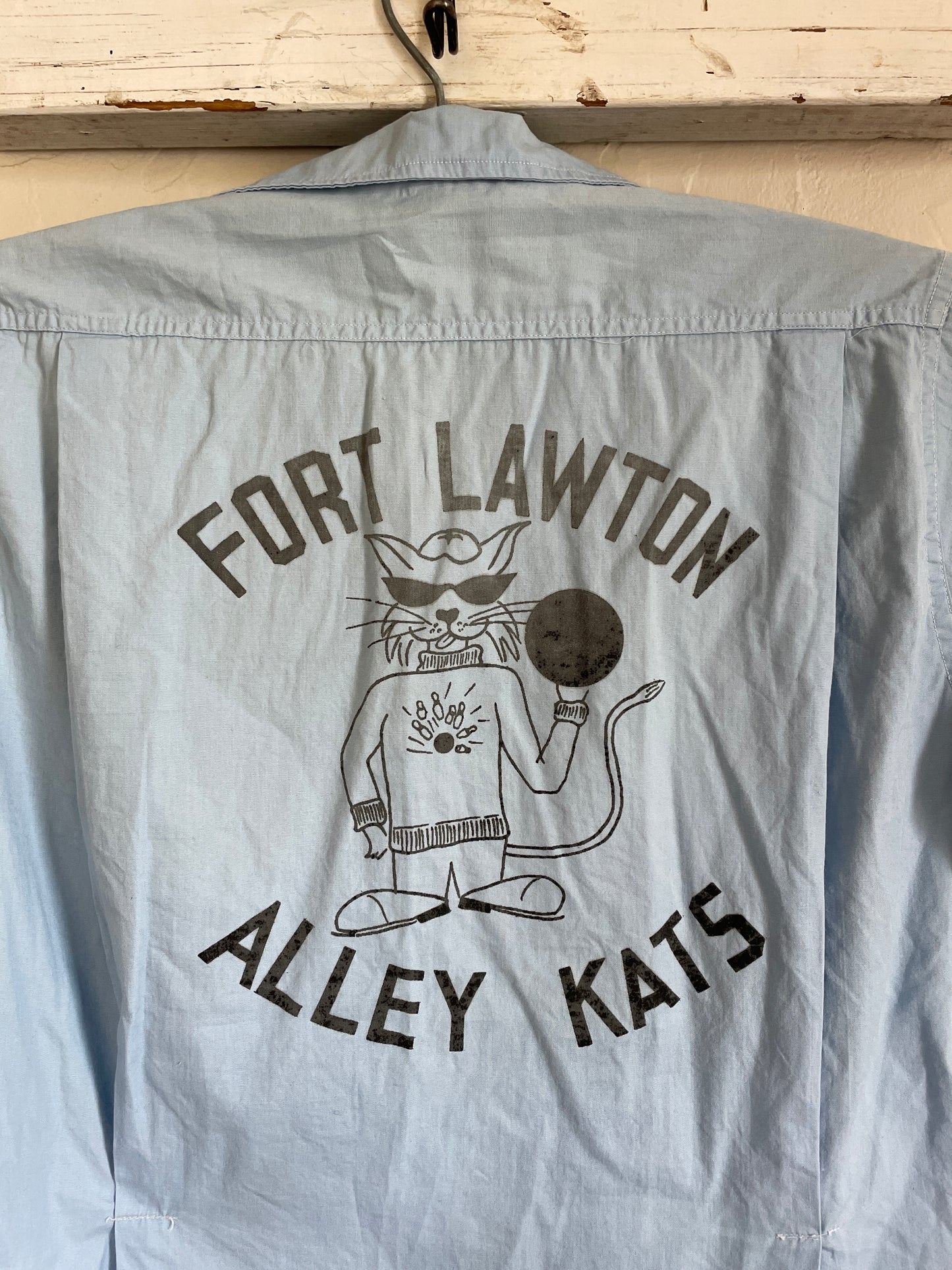 60s Fort Lawton Alley Kats Bowling Shirt