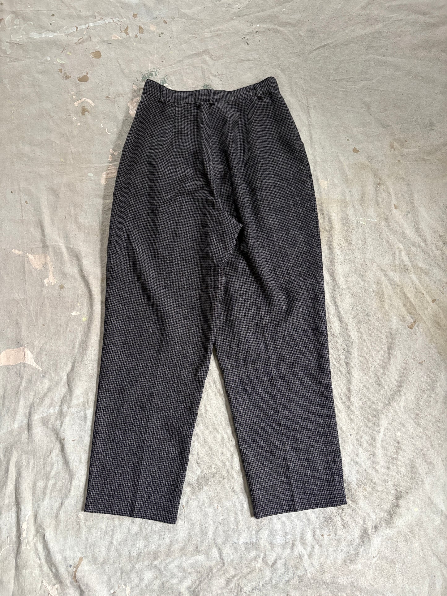 90s Pleated Houndstooth Slacks