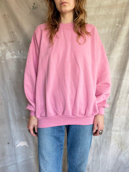 90s Bubble Gum Pink Blank Sweatshirt