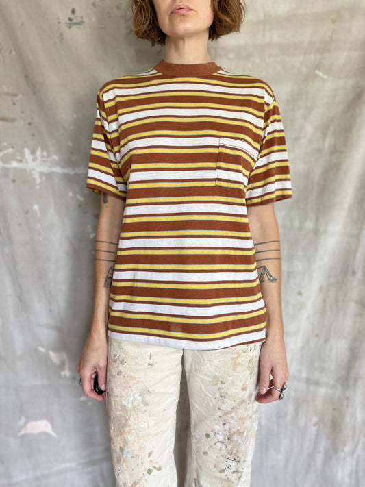 70s Striped Pocket Tee