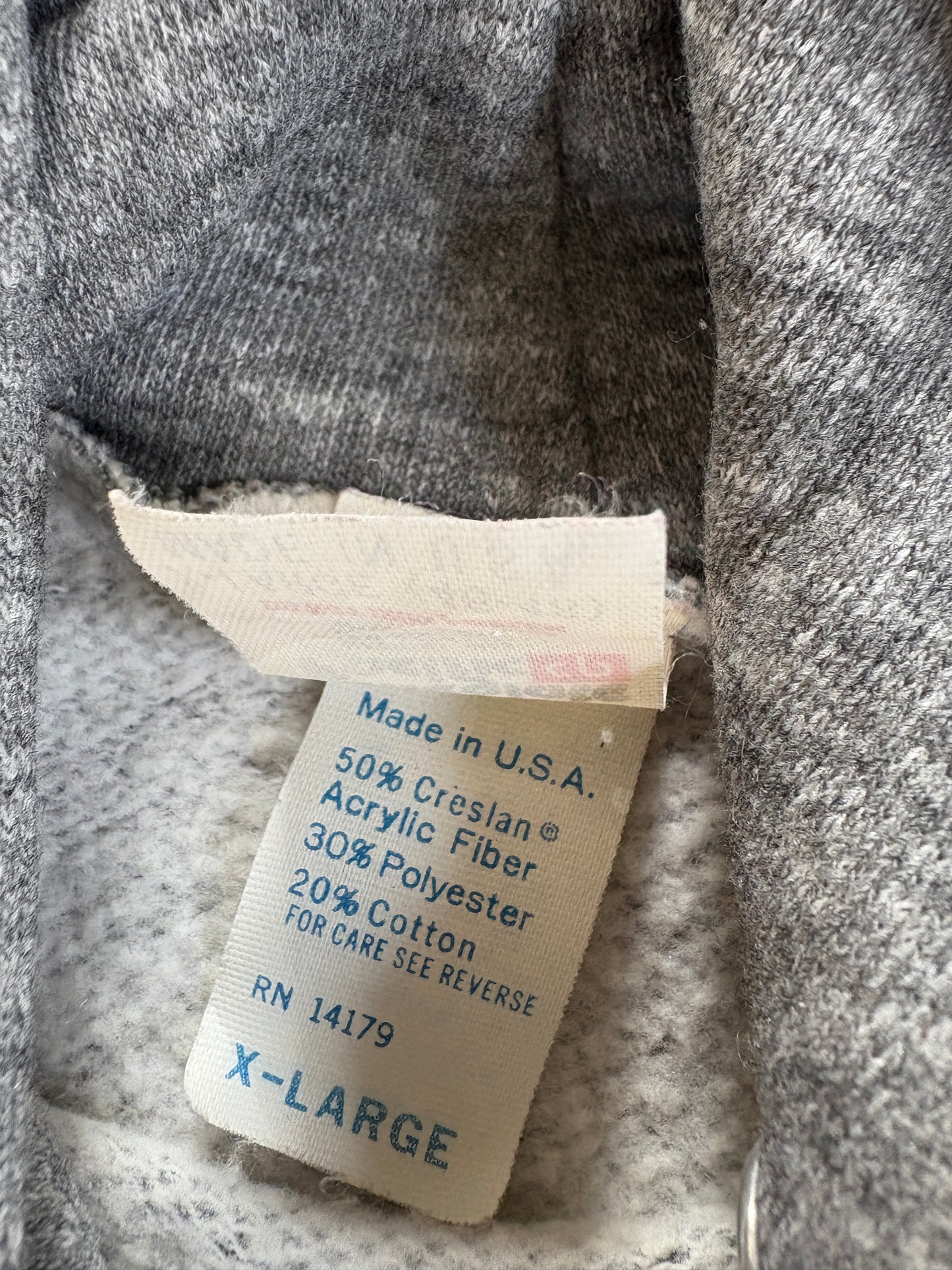 Vintage 70s/80s Vassar College Flocked Hoodie Sweatshirt