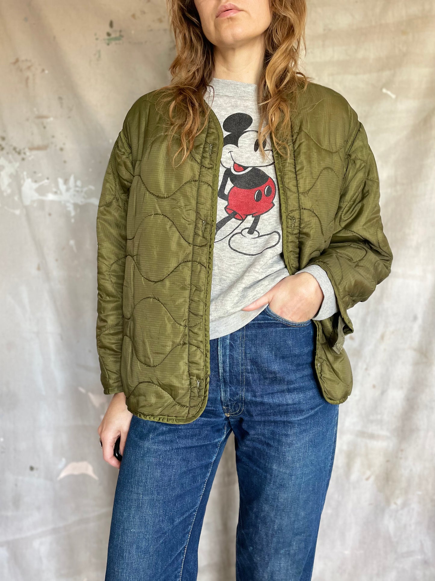 80s Army Quilted Liner Jacket