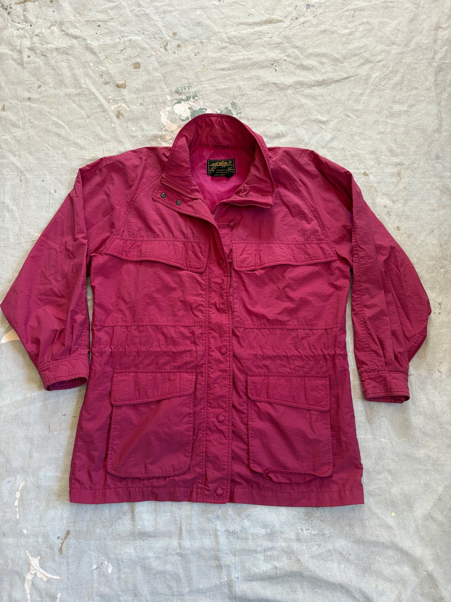 VIntage 80s Eddie Bauer Pink Wind Breaker Coat