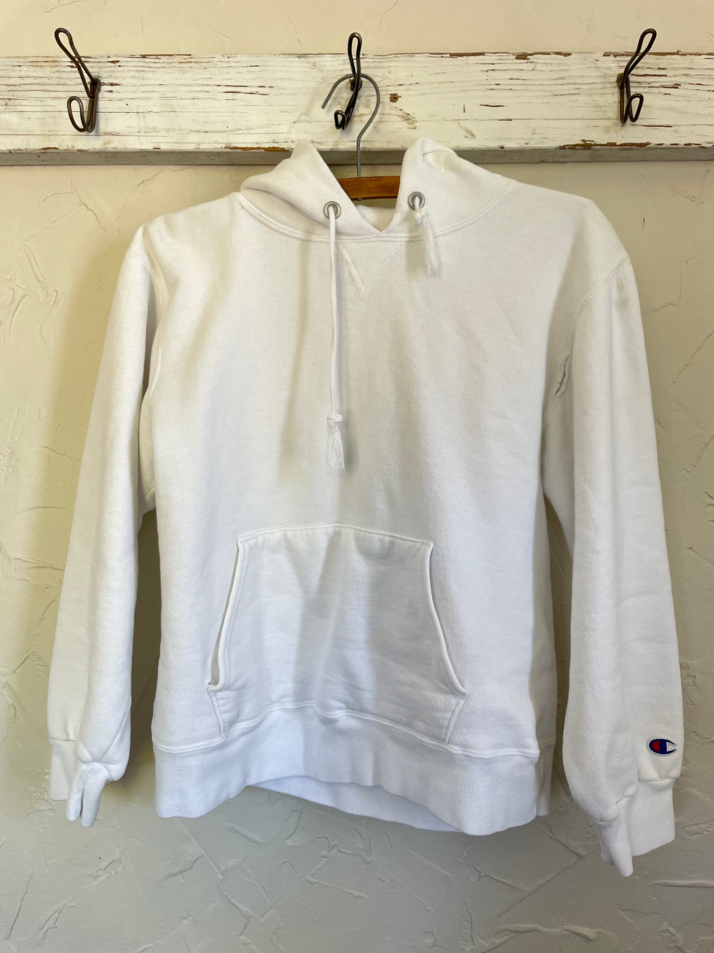 90s Blank White Hoodie