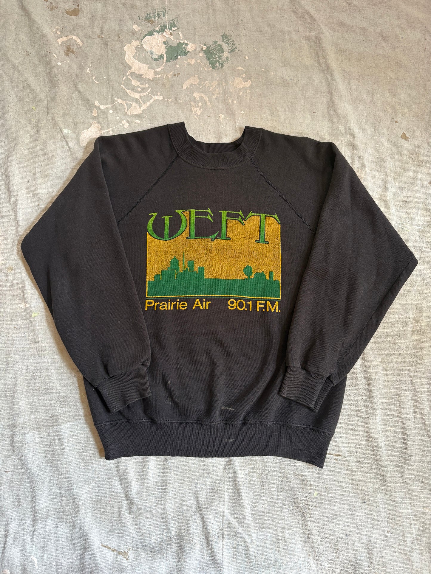 Vintage 80s 90.1Fm WEFT Prairie Air Radio Sweatshirt