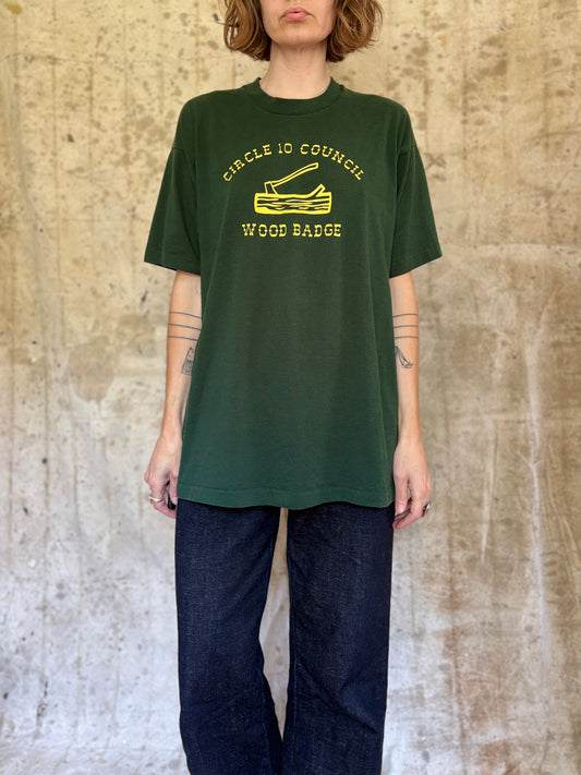 Vintage 80s Circle Ten Council BSA Boy Scouts Wood Badge Tee