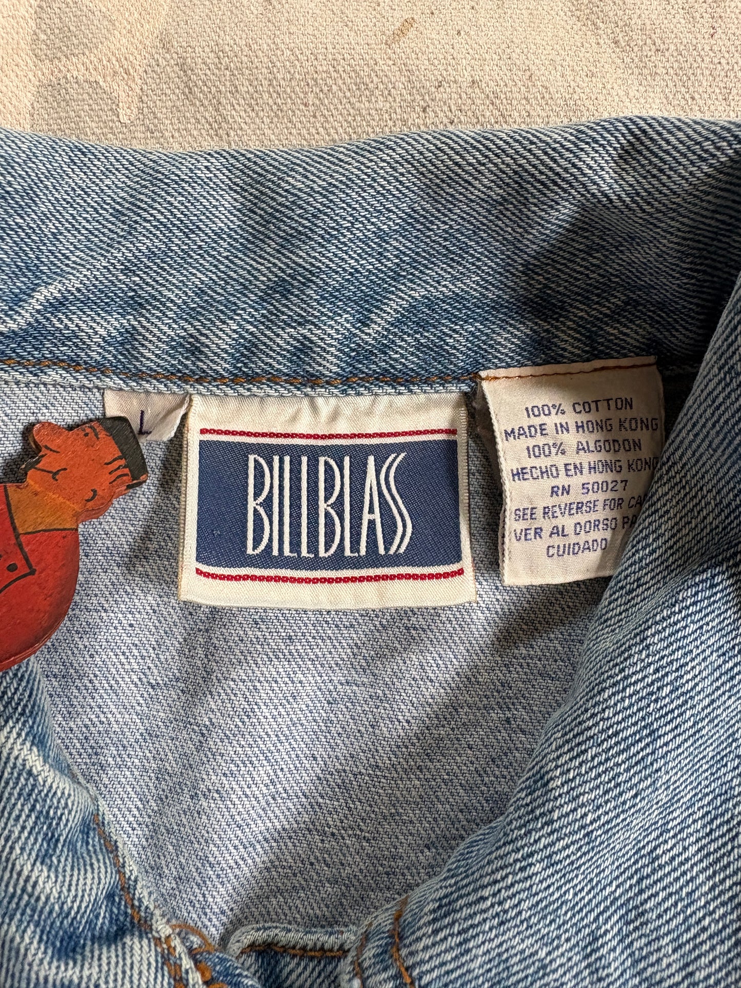 Vintage 90s Bill Blass Denim Chore Coat